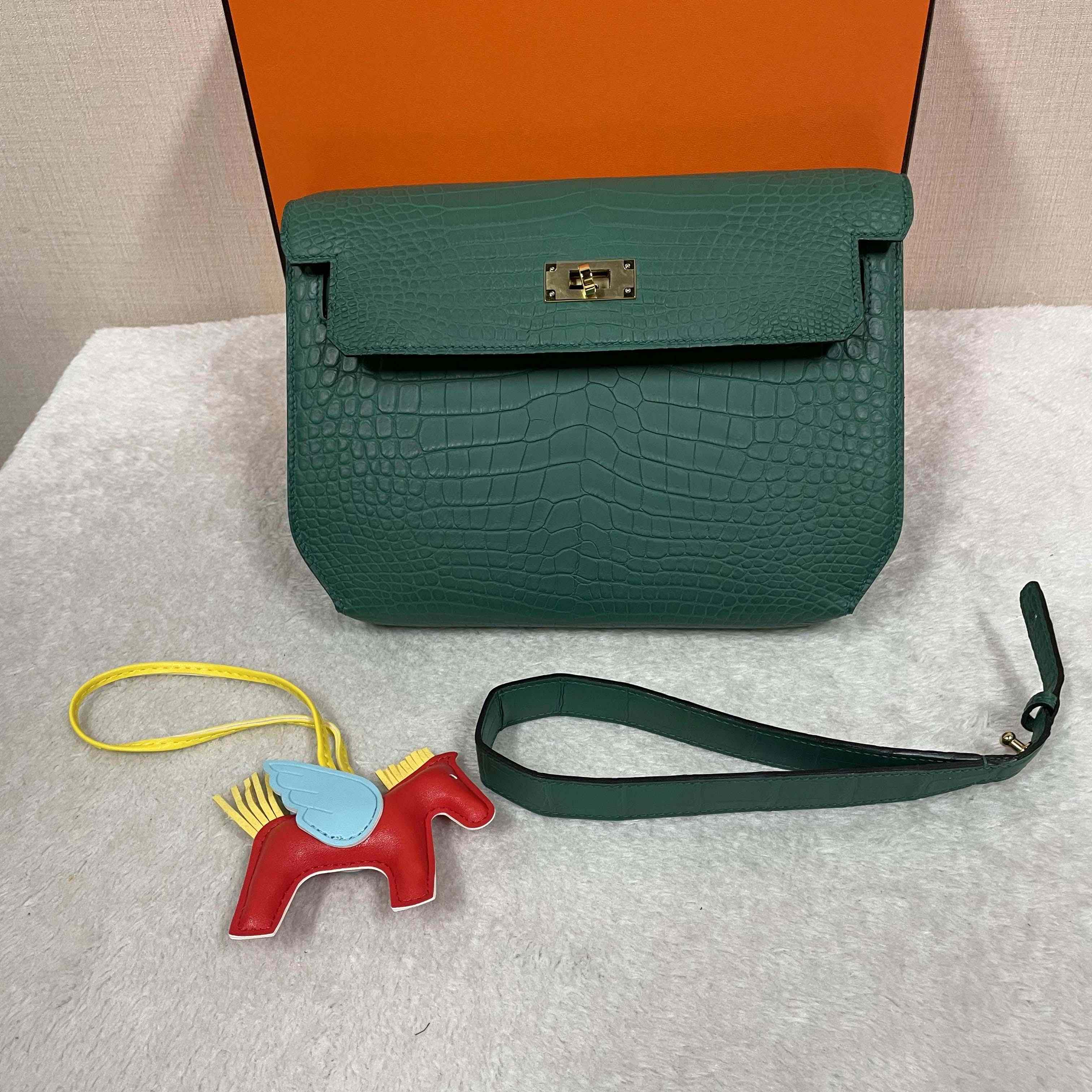 Hermes Kelly Depeche Malachite 25cm - DesignerGu