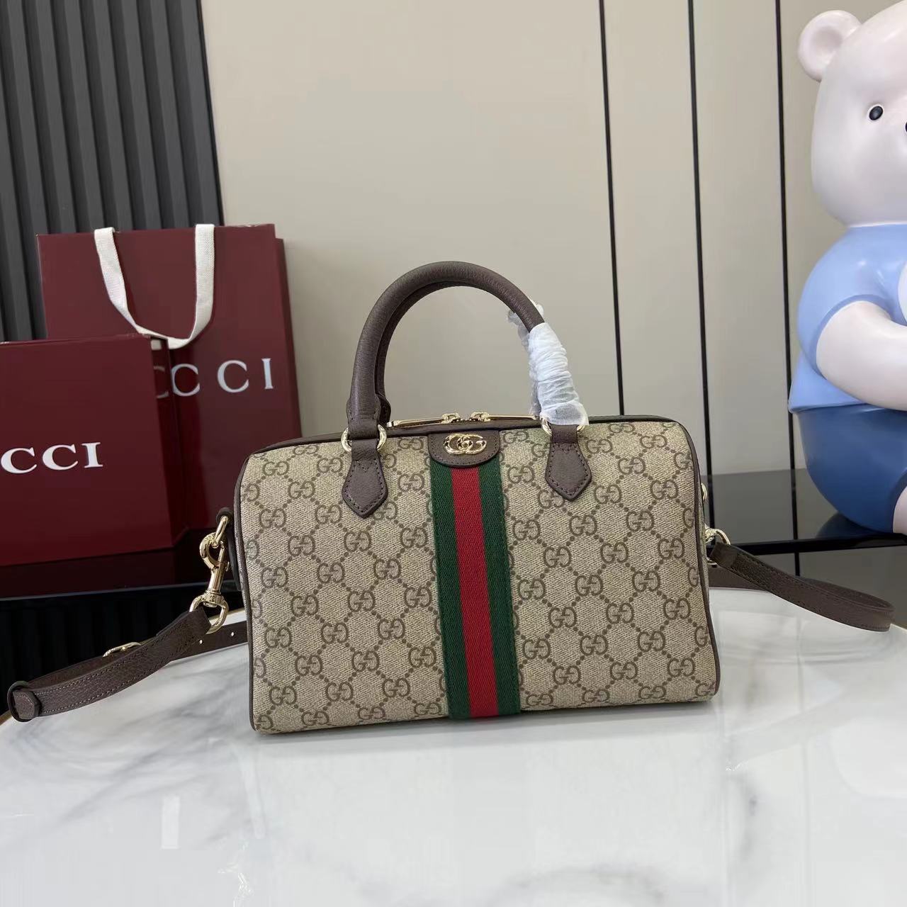 Gucci Ophidia Medium Boston Bag - DesignerGu
