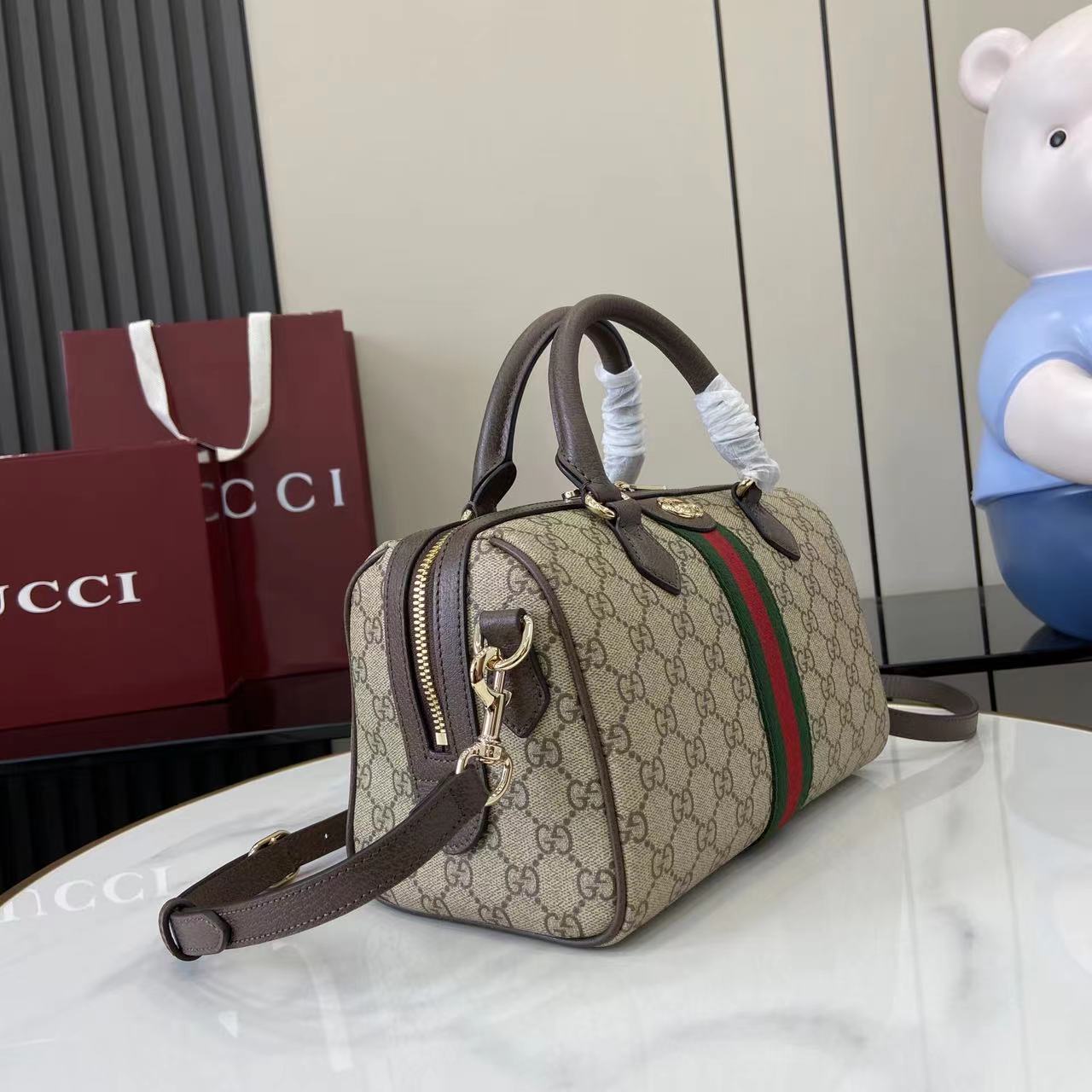 Gucci Ophidia Medium Boston Bag - DesignerGu