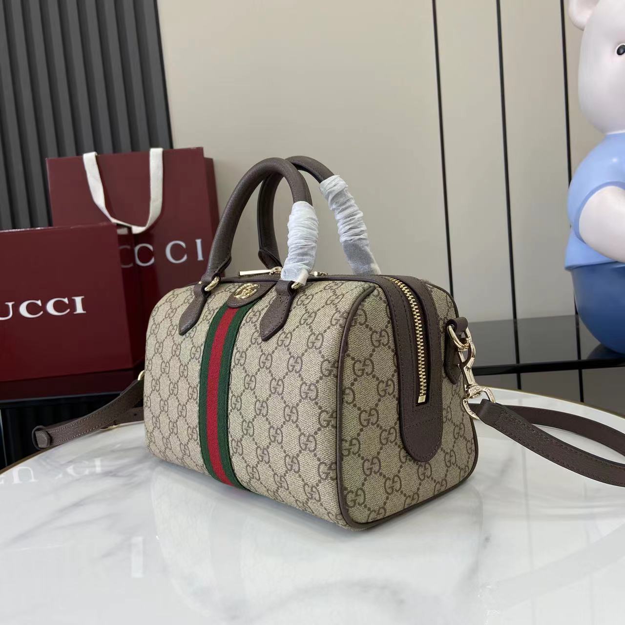 Gucci Ophidia Medium Boston Bag - DesignerGu
