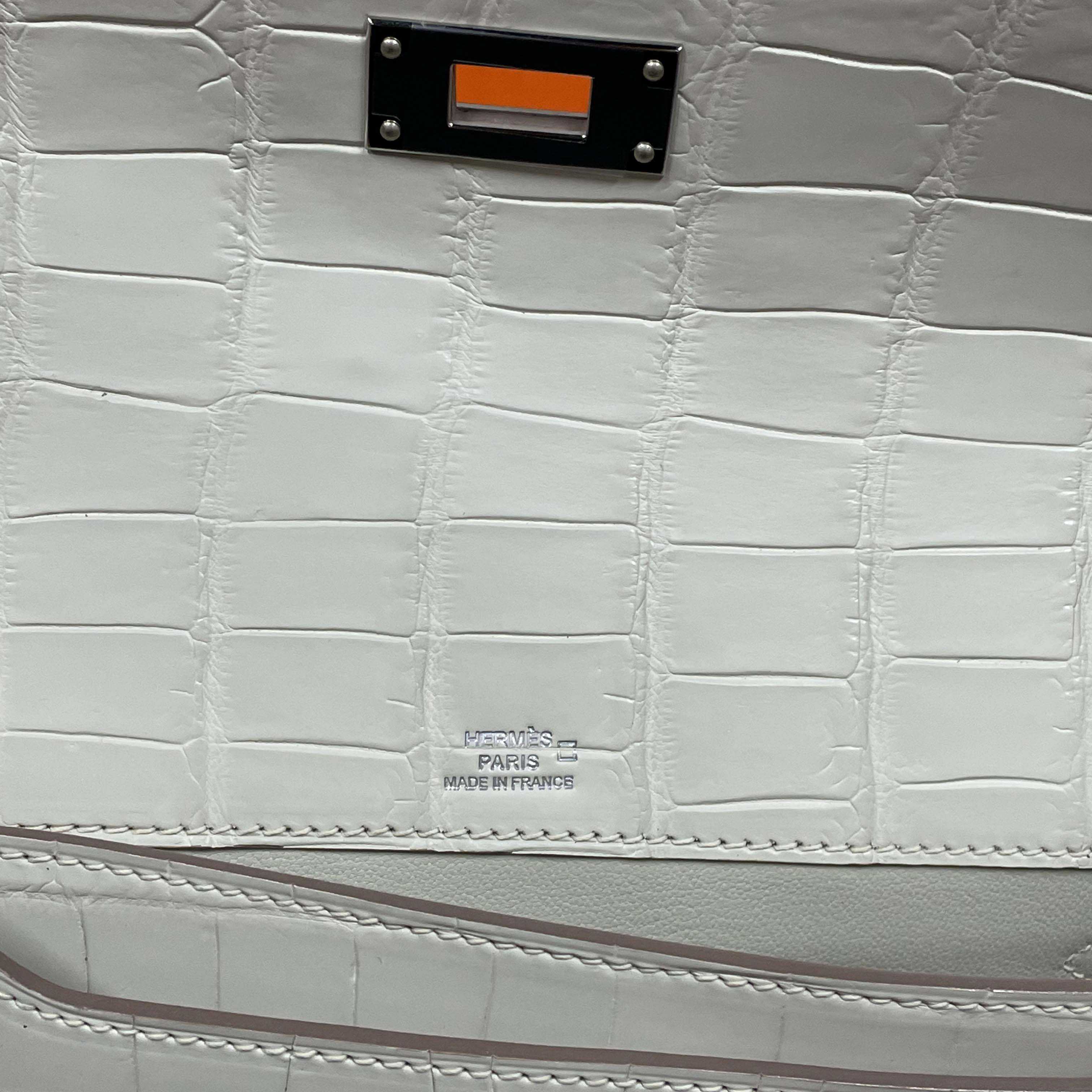 Hermes Kelly Depeche Crocodile Beton 25cm - DesignerGu