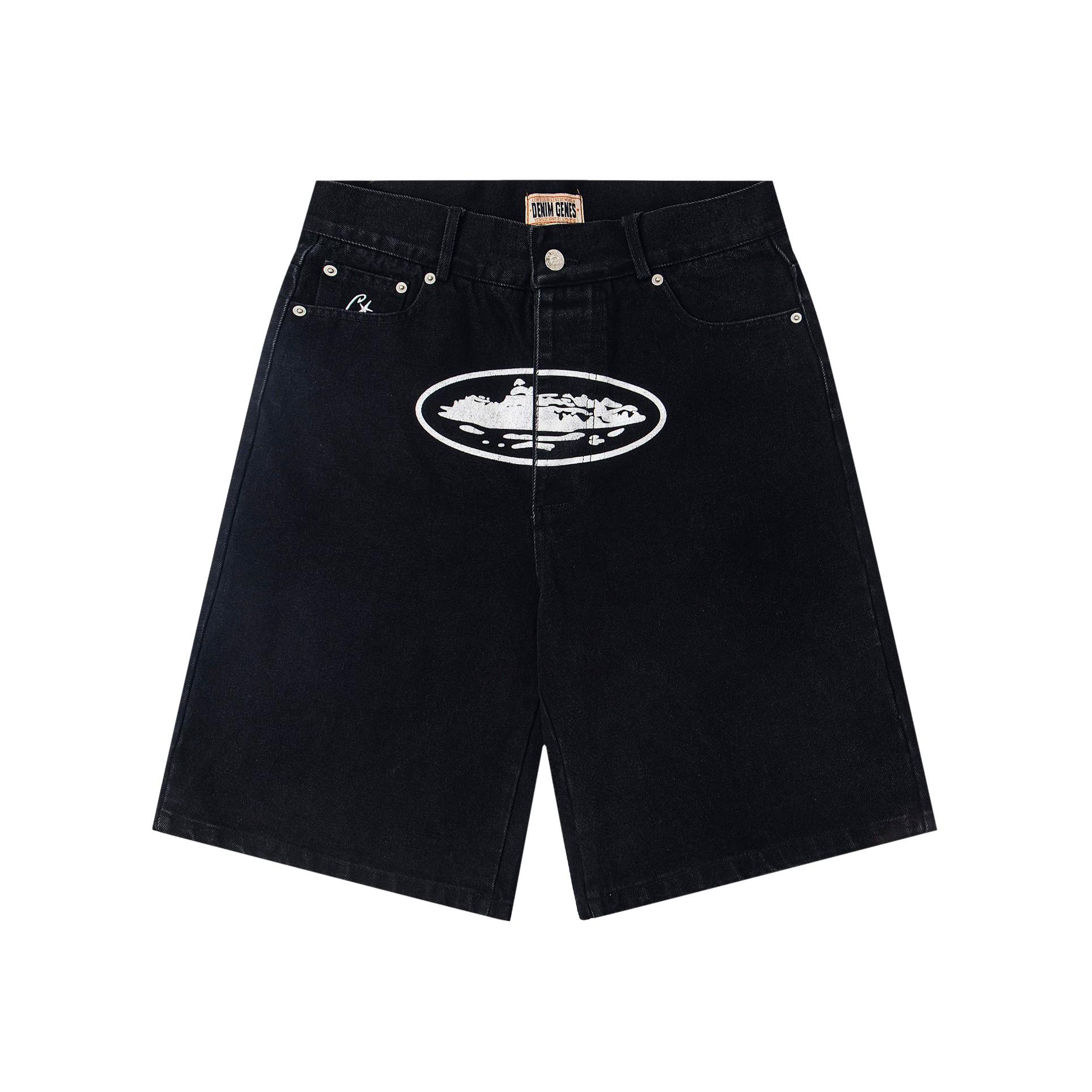 Corteiz Alcatraz Baggy Denim Shorts - DesignerGu
