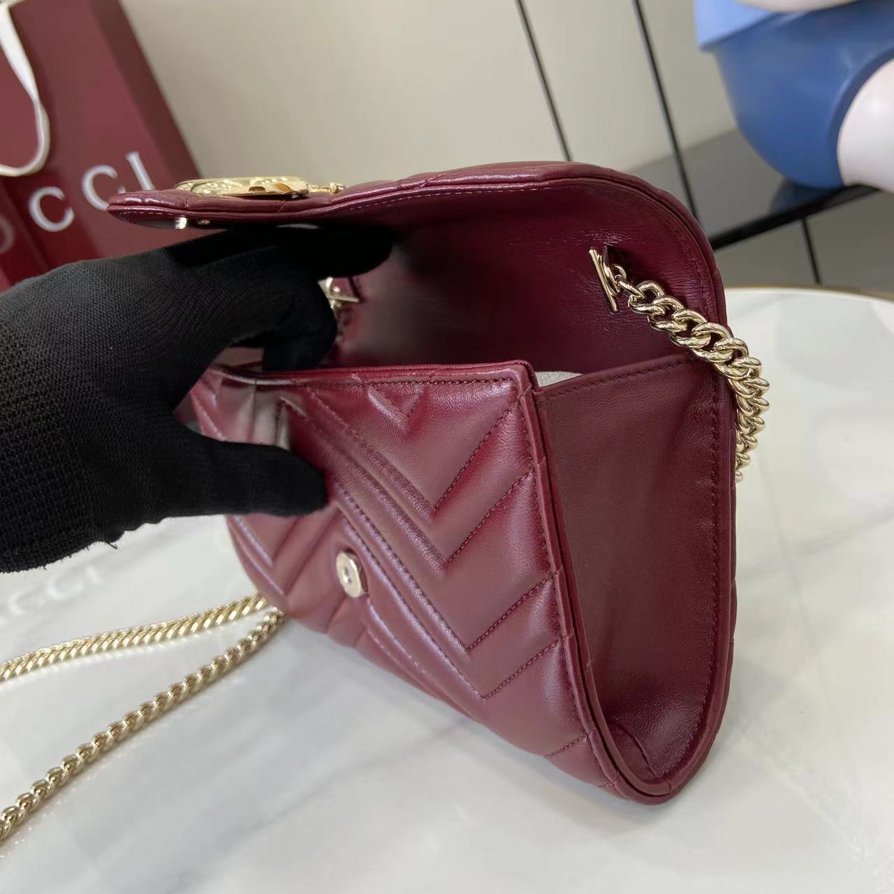 Gucci GG Marmont Wallet On Chain - DesignerGu