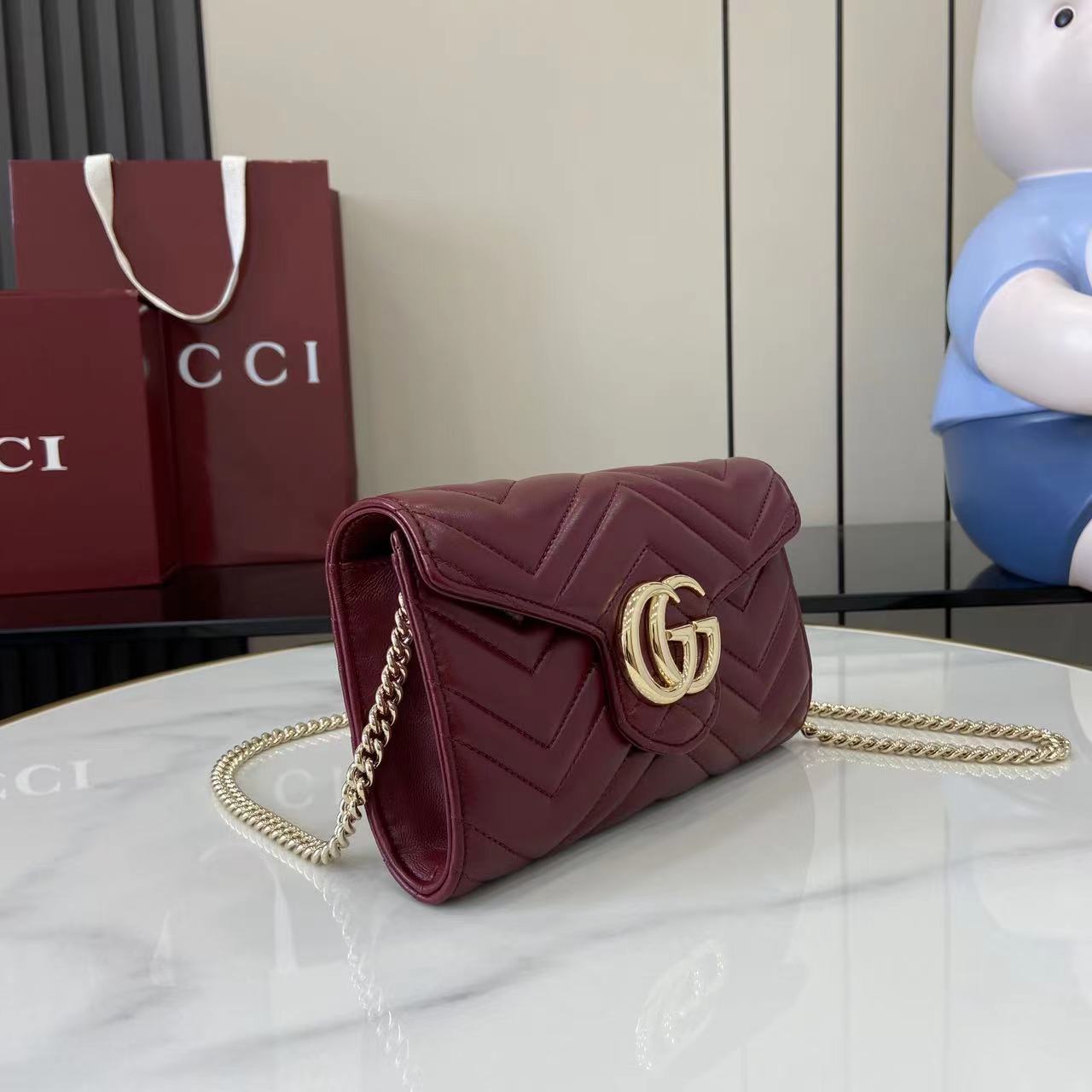 Gucci GG Marmont Wallet On Chain - DesignerGu