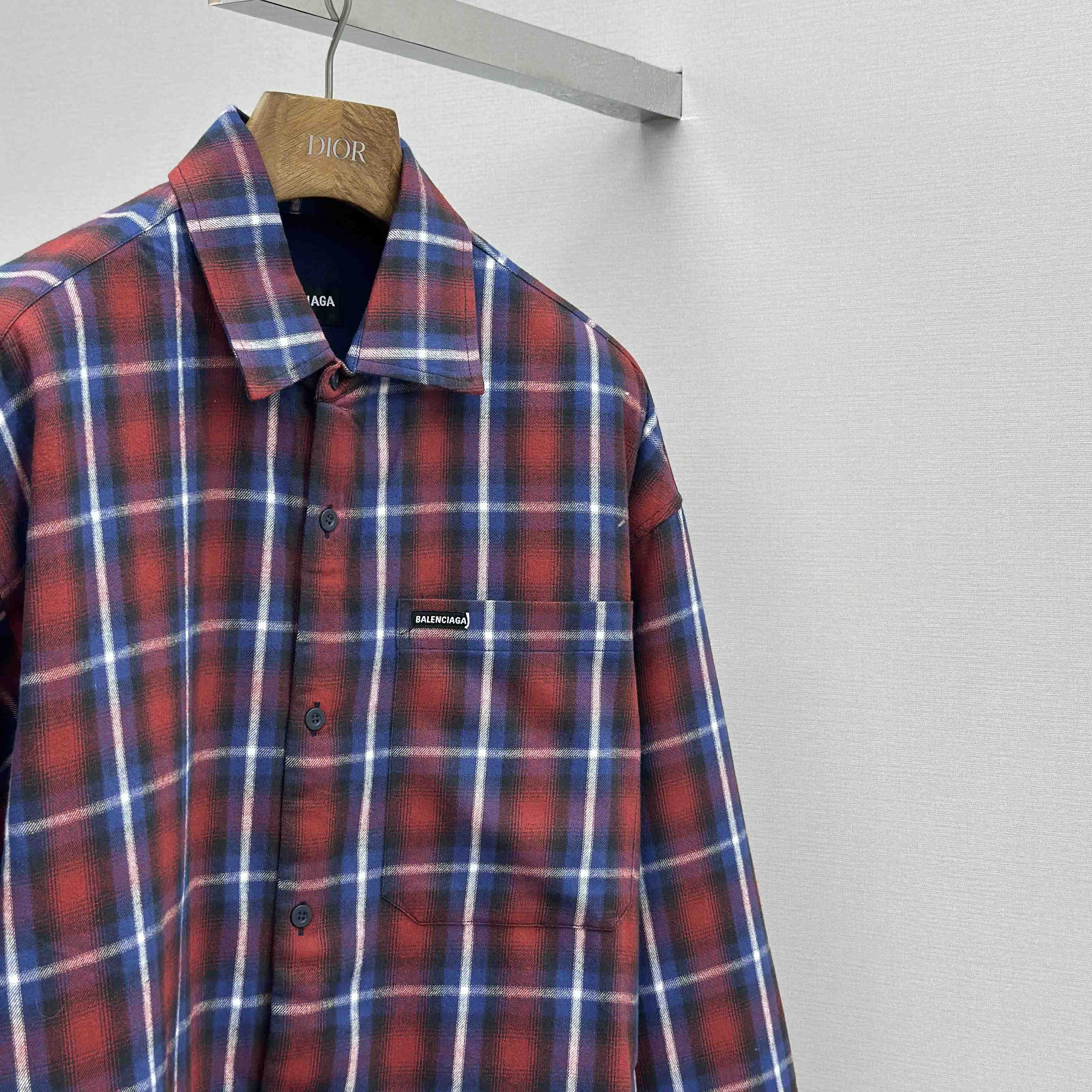 Balenciaga Check-print Lined Shirt - DesignerGu