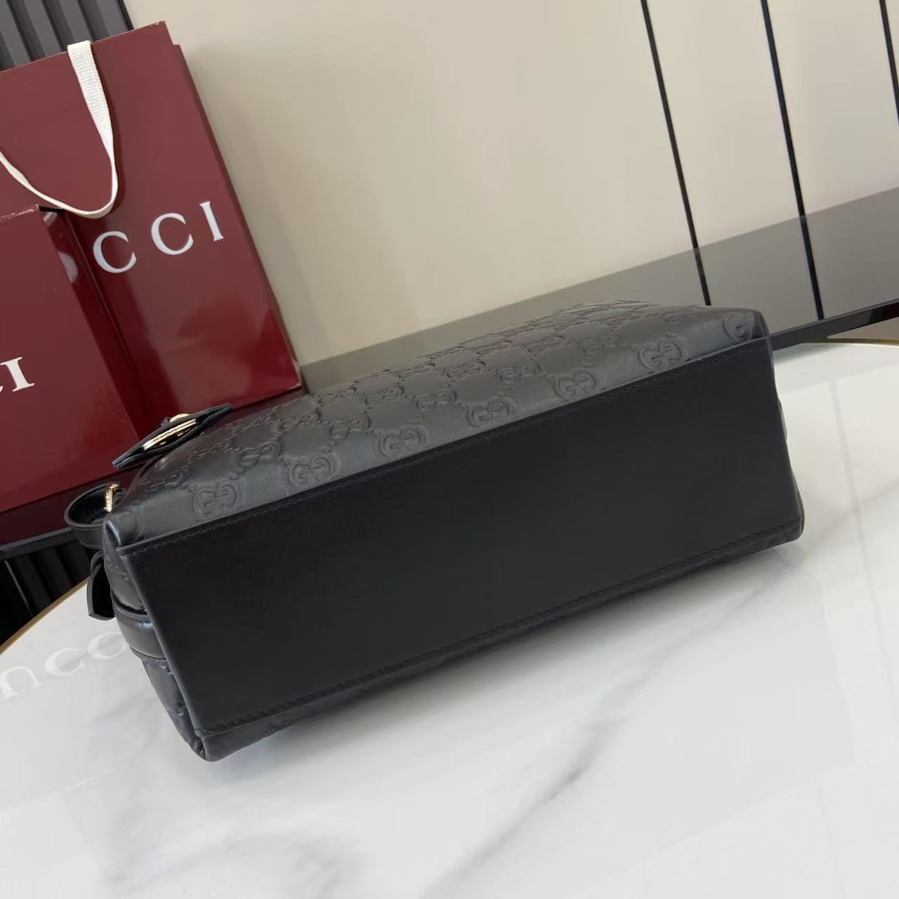 Gucci GG Emblem Small Shoulder Bag - DesignerGu