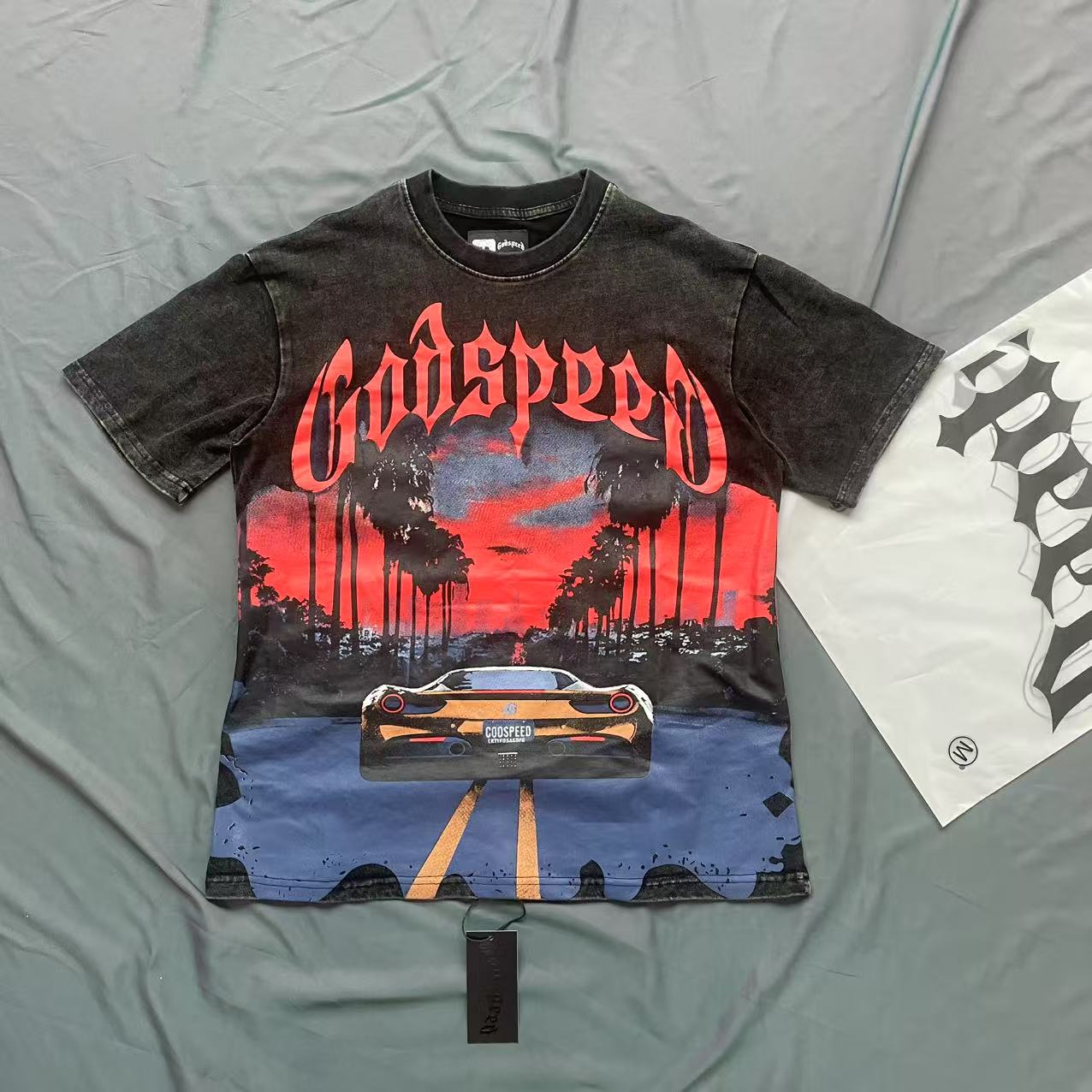 Godspeed Sunset BLVD Tee Grey - DesignerGu