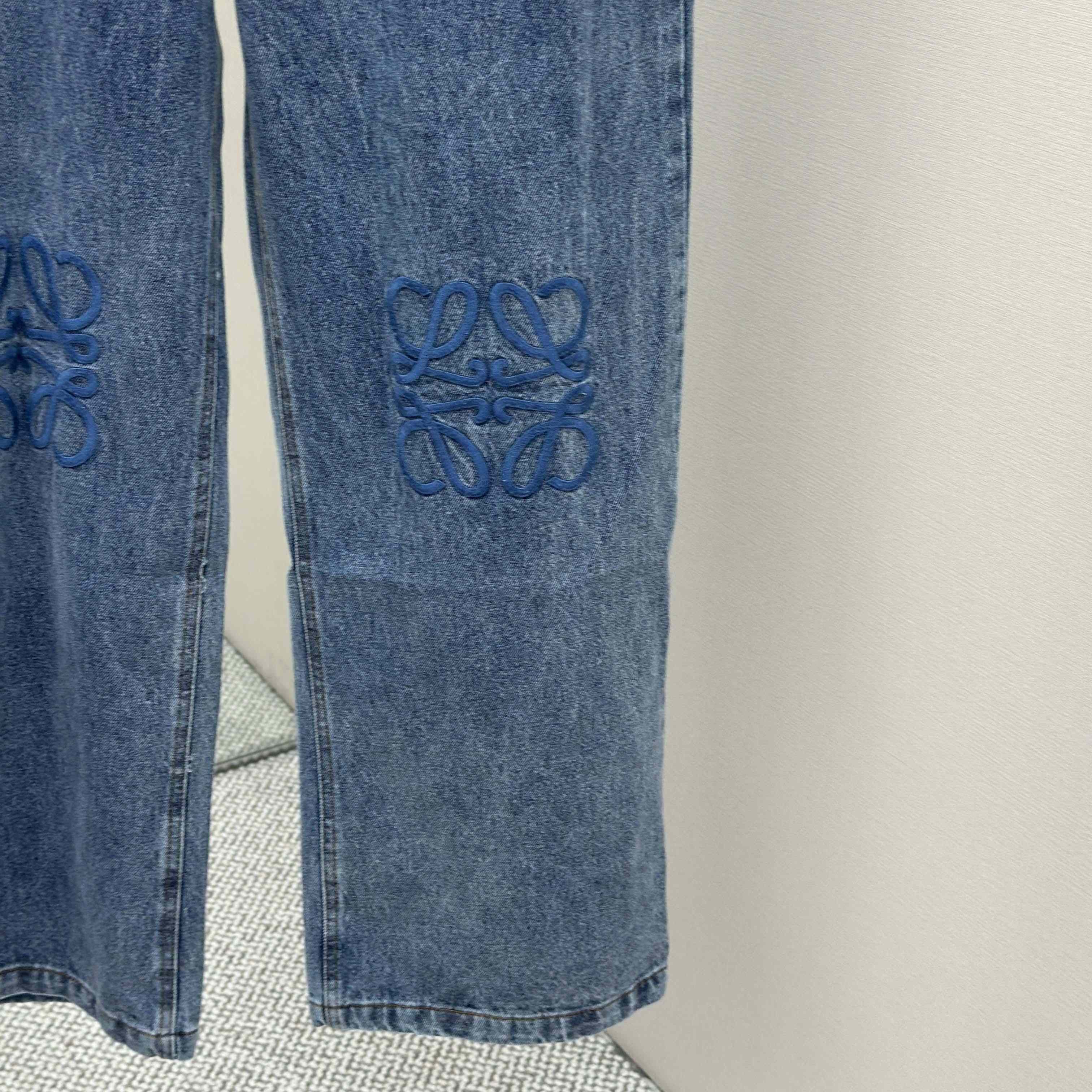 Loewe Anagram Baggy Jeans In Denim - DesignerGu