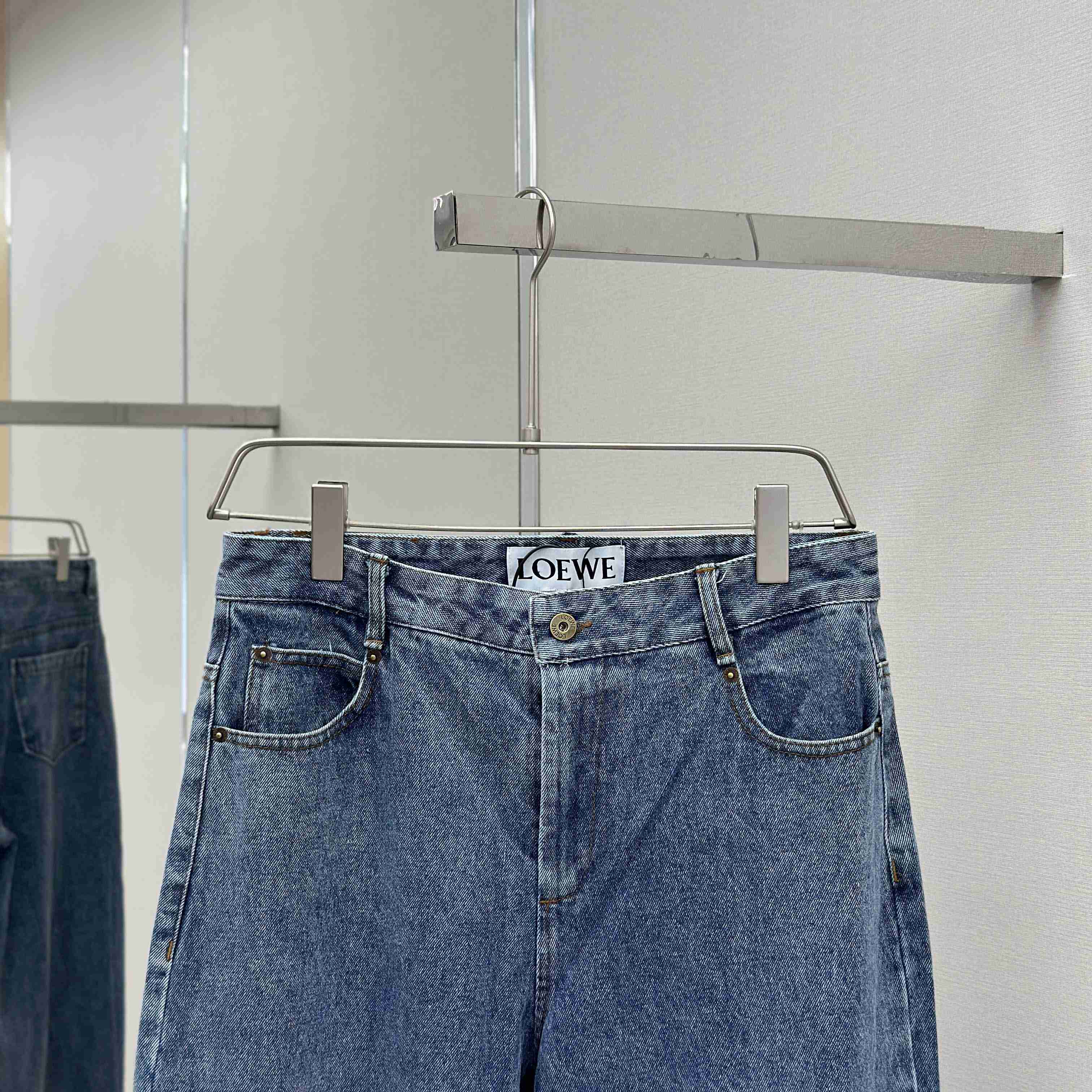Loewe Anagram Baggy Jeans In Denim - DesignerGu