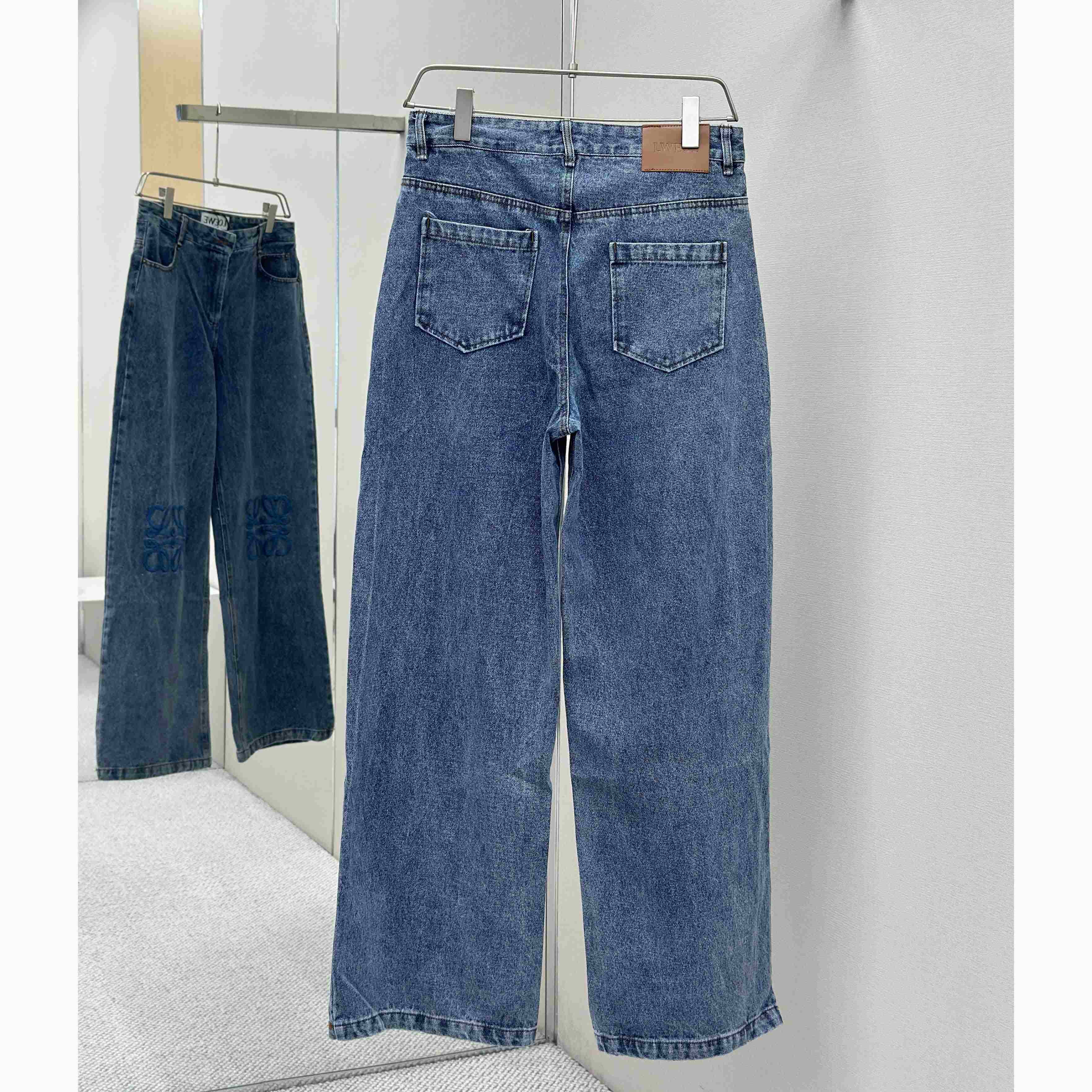 Loewe Anagram Baggy Jeans In Denim - DesignerGu