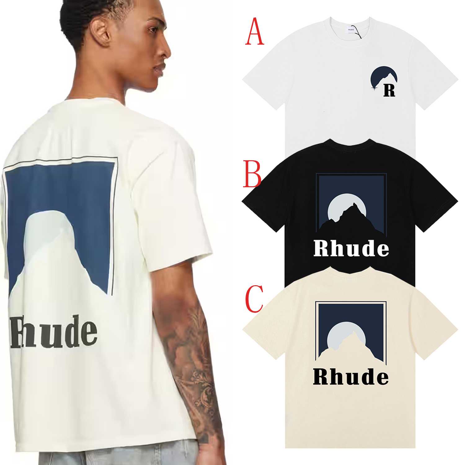 Rhude Moonlight T-shirt - DesignerGu
