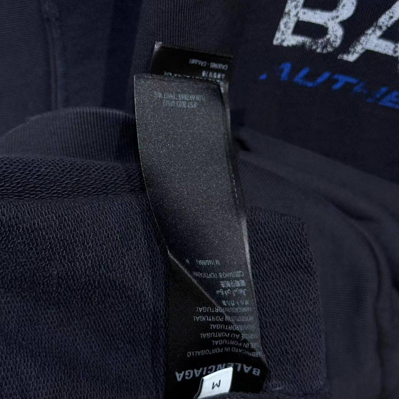 Balenciaga Distressed Cotton Jersey Sweatshirt - DesignerGu