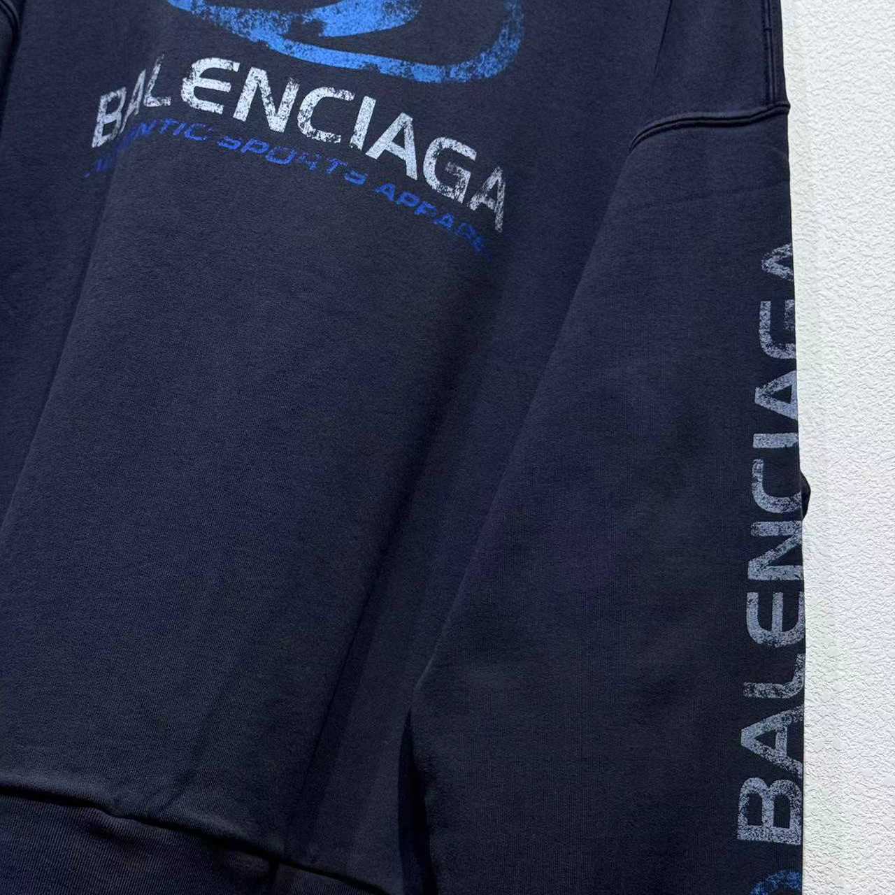 Balenciaga Distressed Cotton Jersey Sweatshirt - DesignerGu