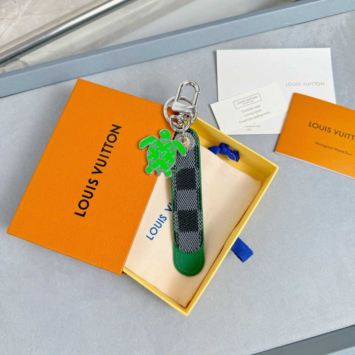 Louis Vuitton Dragonne Tab Key Holder and Bag Charm   M02564 - DesignerGu