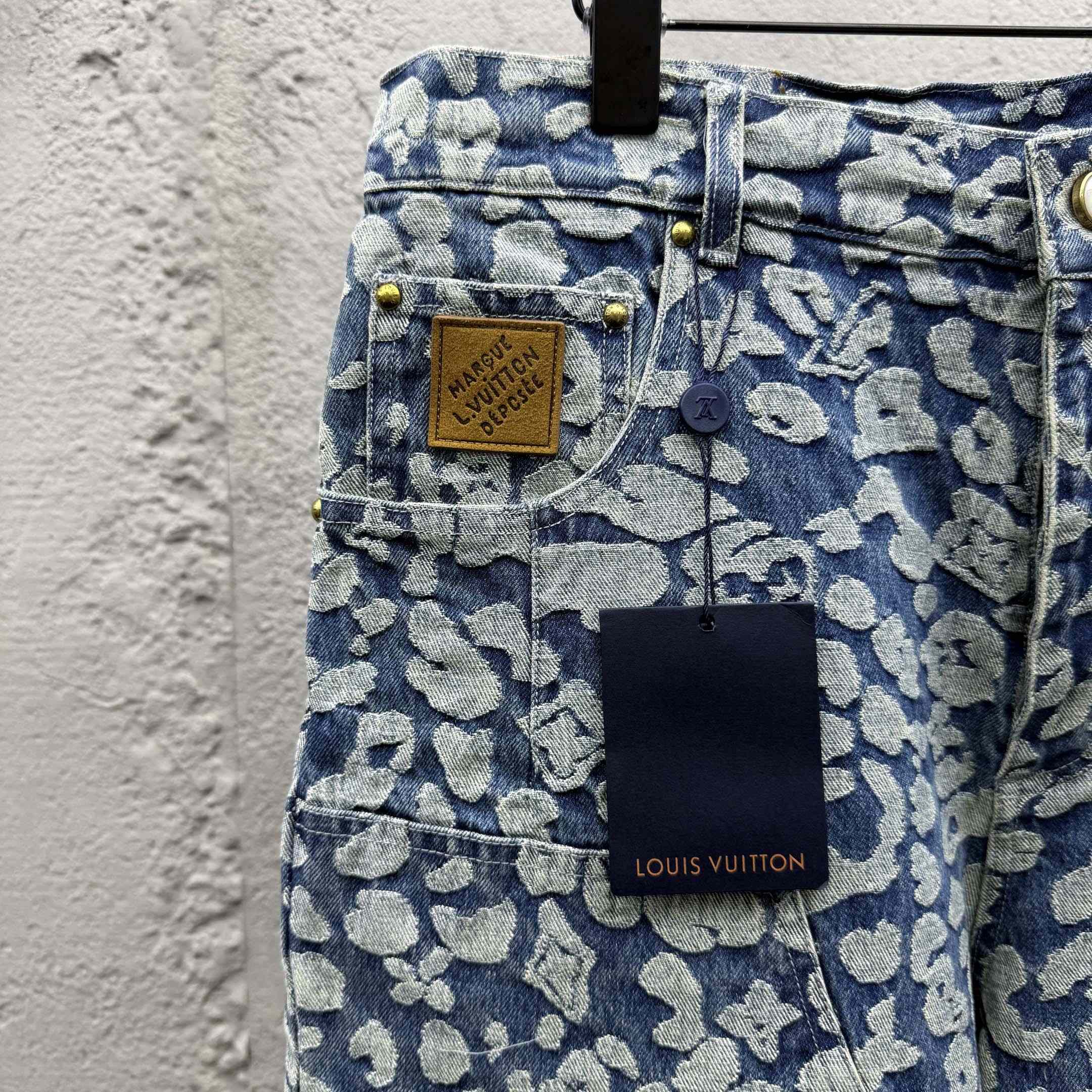 Louis Vuitton Jacquard Workwear Denim Pants   1AILS9 - DesignerGu