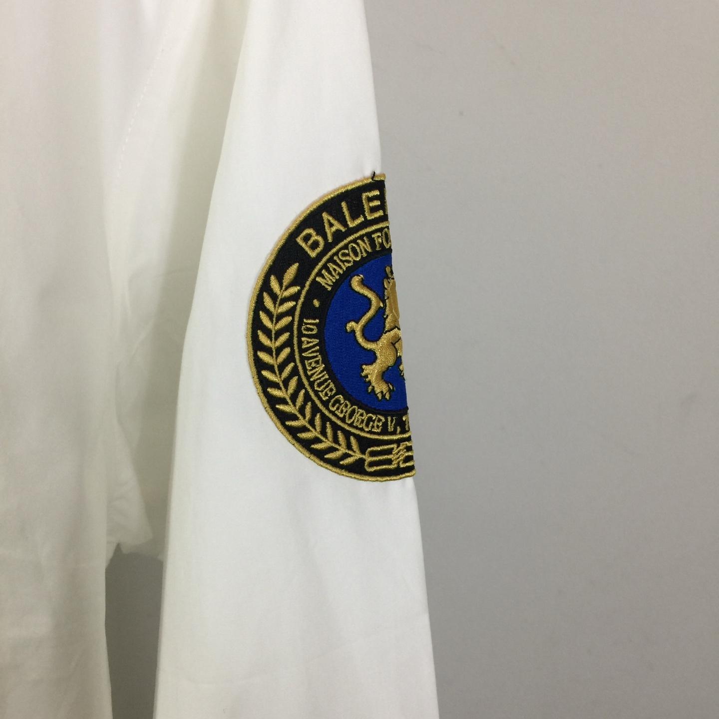 Balenciaga Logo-patch Cotton Shirt - DesignerGu