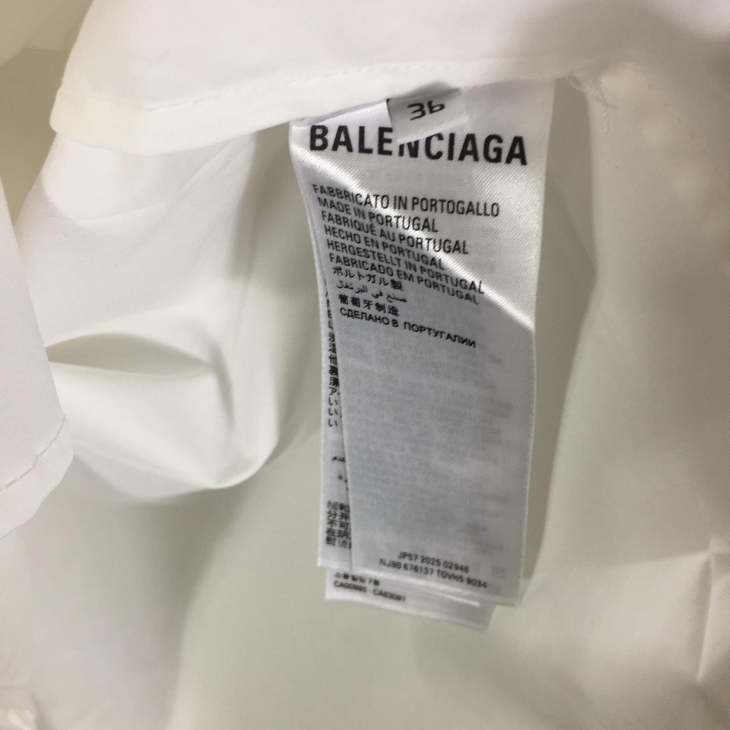Balenciaga Logo-patch Cotton Shirt - DesignerGu