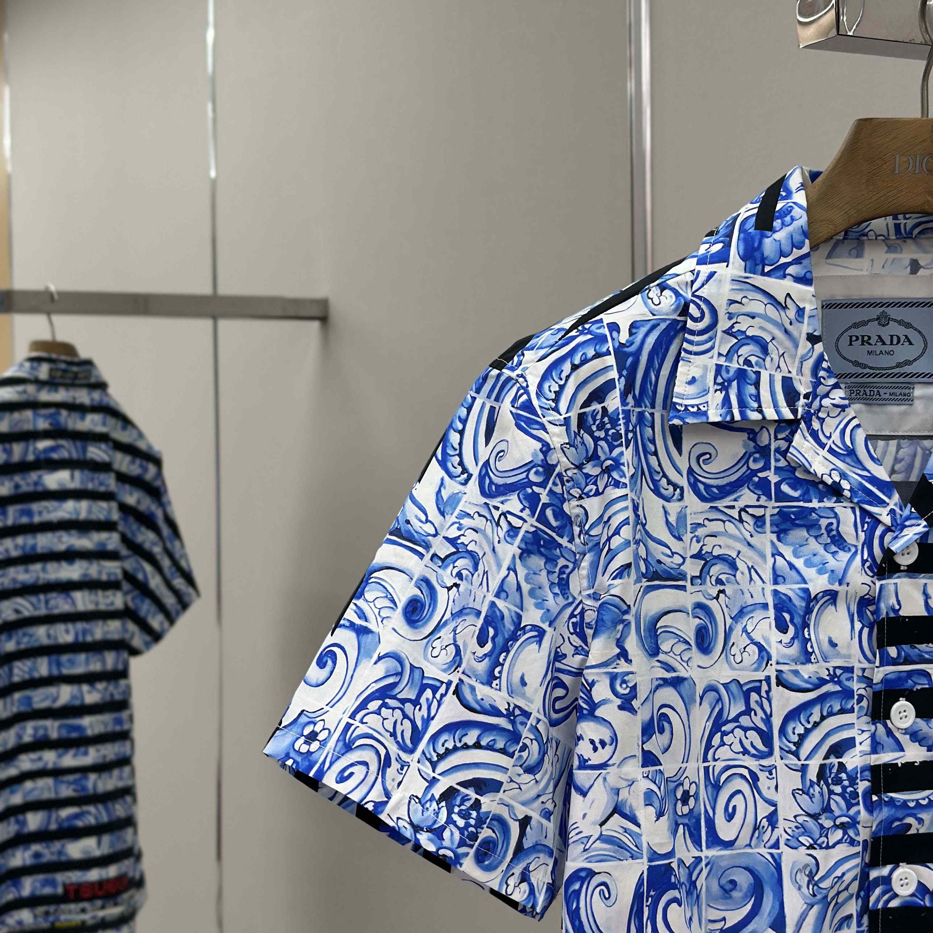 Prada Timecapsule Printed Cotton Shirt - DesignerGu