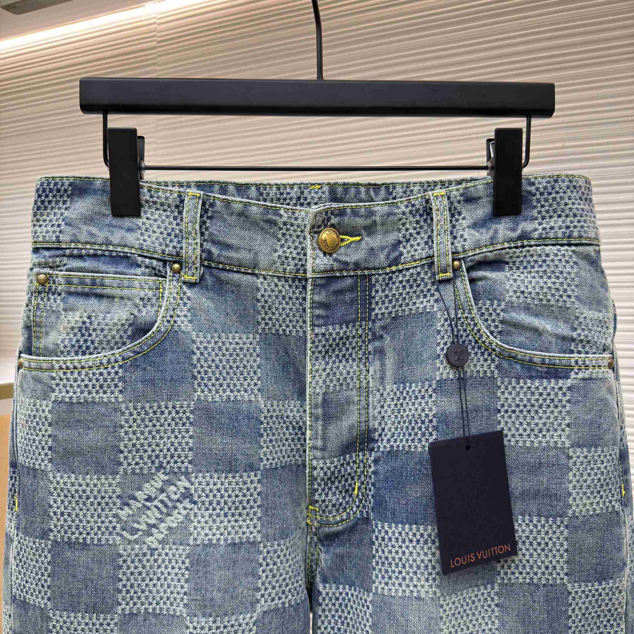 Louis Vuitton Damier Bootcut Denim Pants - DesignerGu