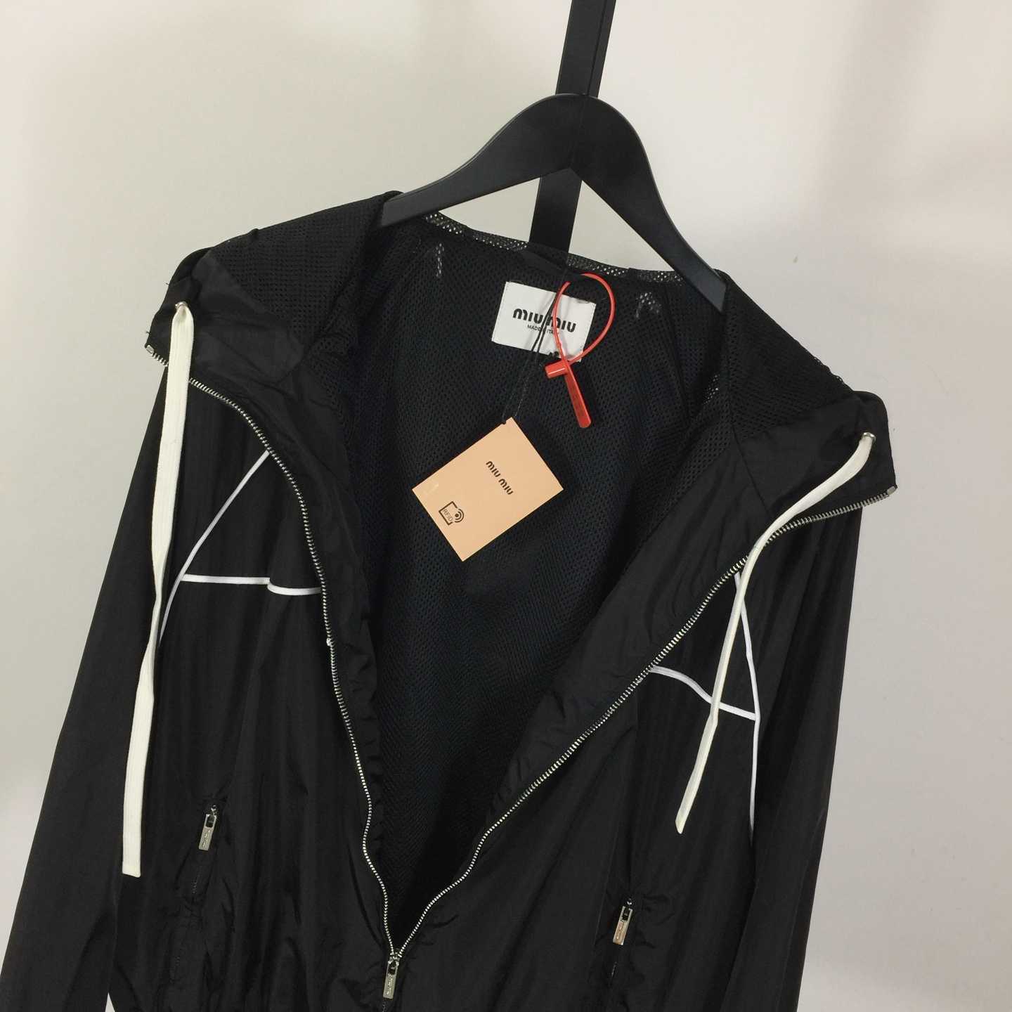 Miu Miu Aluminum Technical Silk Zipper Blouson Jacket - DesignerGu