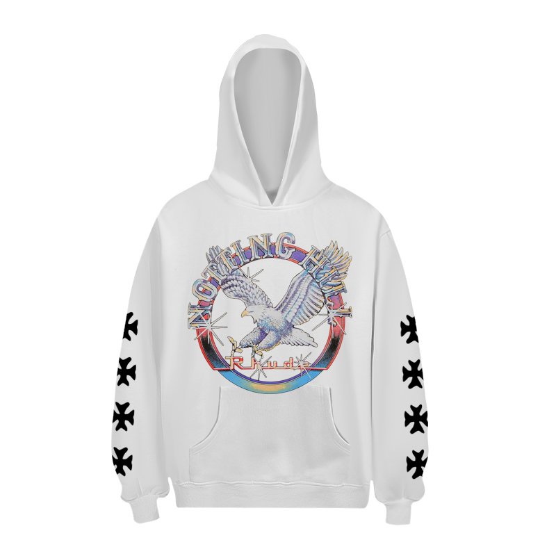 Rhude  Eagle Graphic Star-Embellished Hoodie - DesignerGu