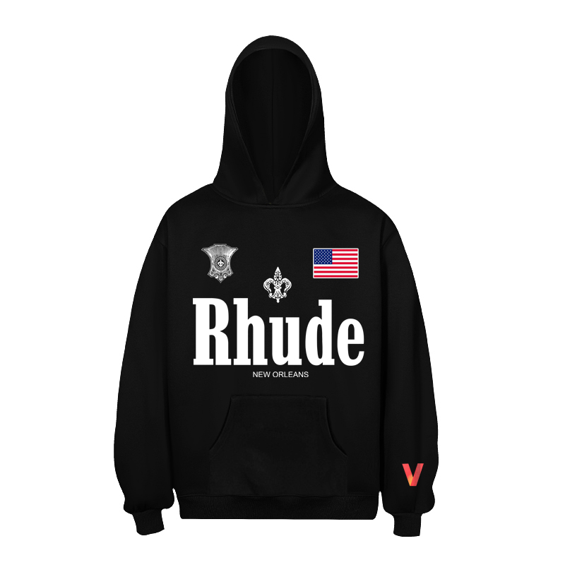 Rhude Petrol Patch Hoodie - DesignerGu