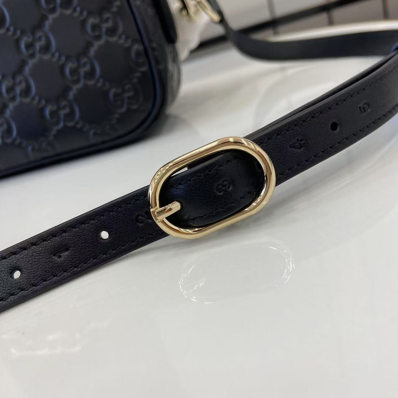 Gucci GG Emblem Small Shoulder Bag - DesignerGu