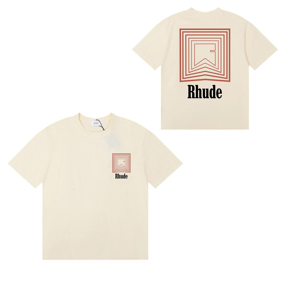 Rhude Printed Cotton-Jersey T-Shirt  - DesignerGu