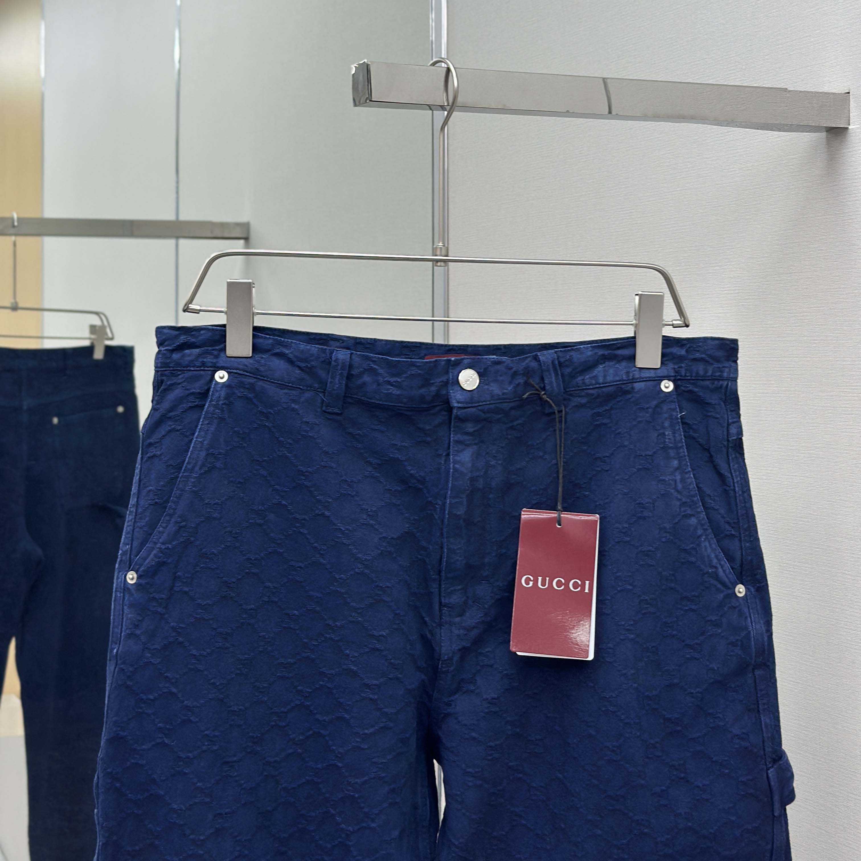 Gucci Bleached GG Cotton Denim Jacquard Pant - DesignerGu