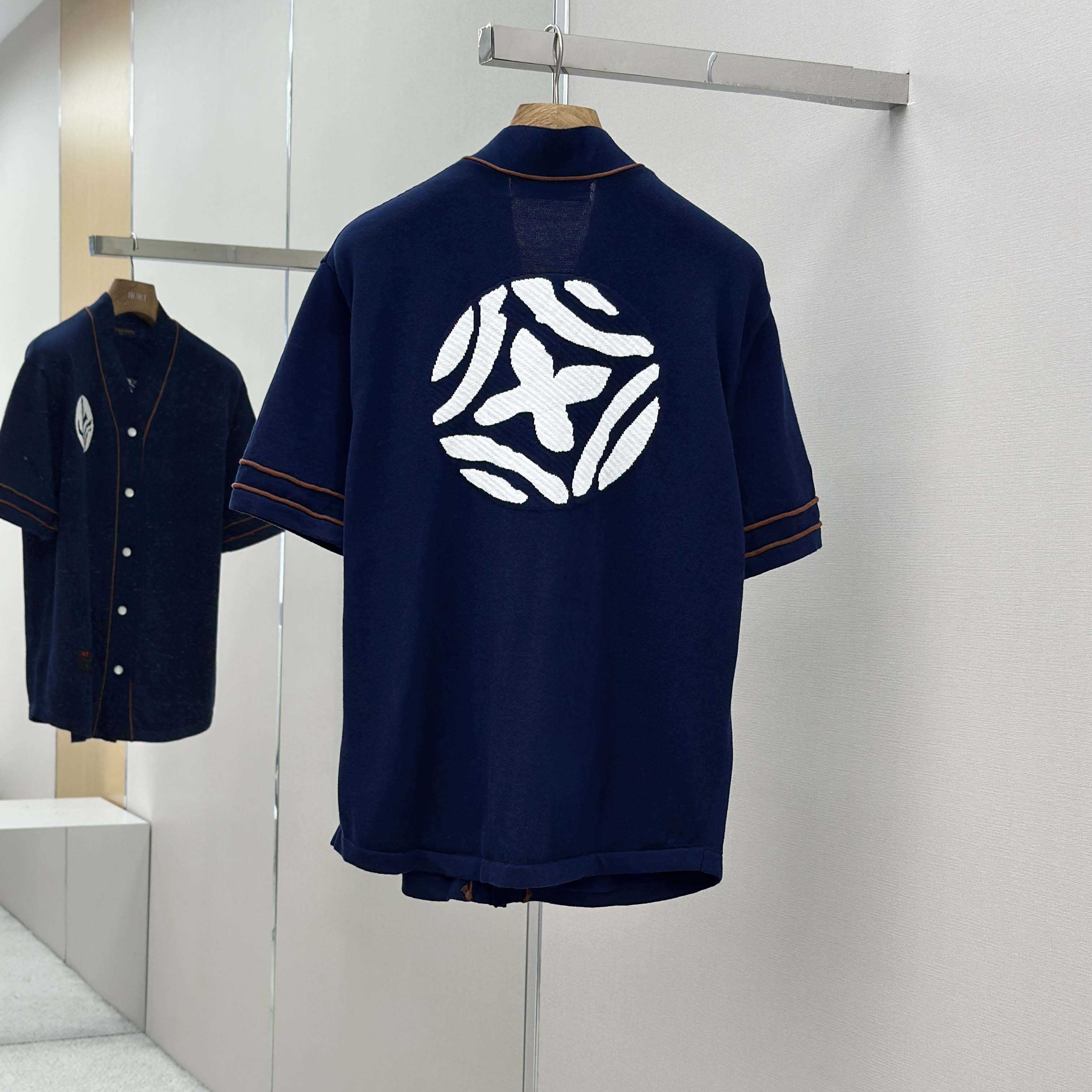 Louis Vuitton Knitted Short-Sleeved Baseball Shirt   1AIMCR - DesignerGu