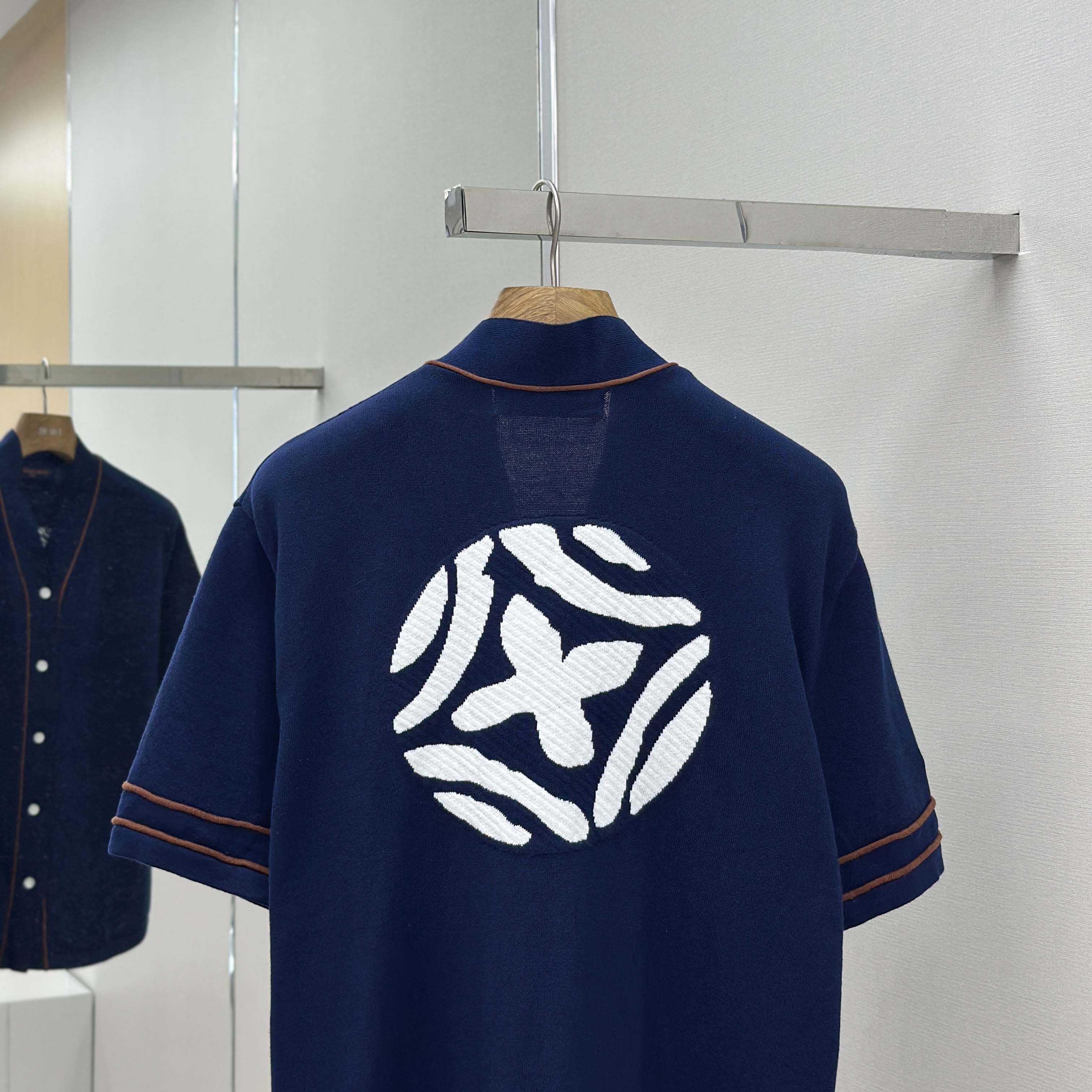 Louis Vuitton Knitted Short-Sleeved Baseball Shirt   1AIMCR - DesignerGu