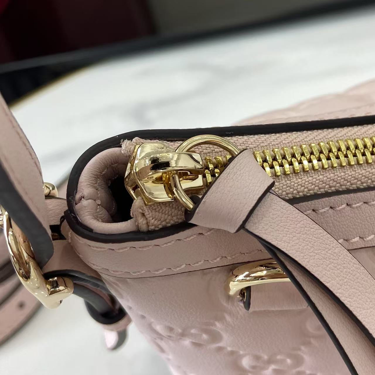 Gucci GG Emblem Small Shoulder Bag - DesignerGu