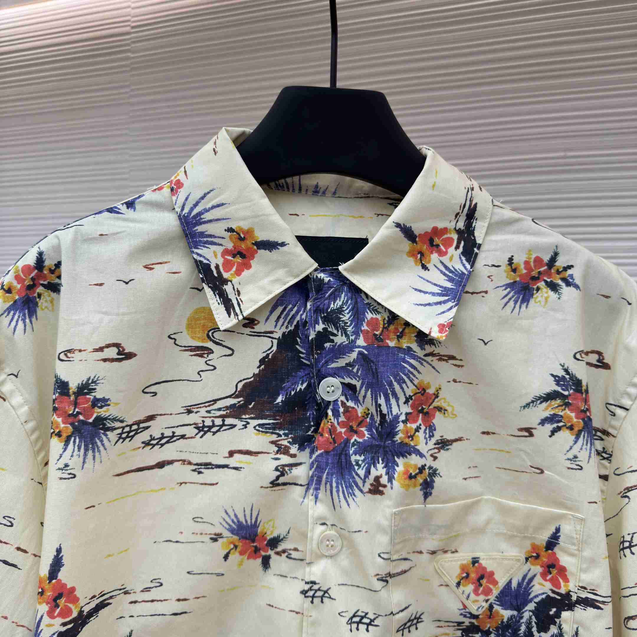 Prada Printed Cotton Bowling Shirt - DesignerGu