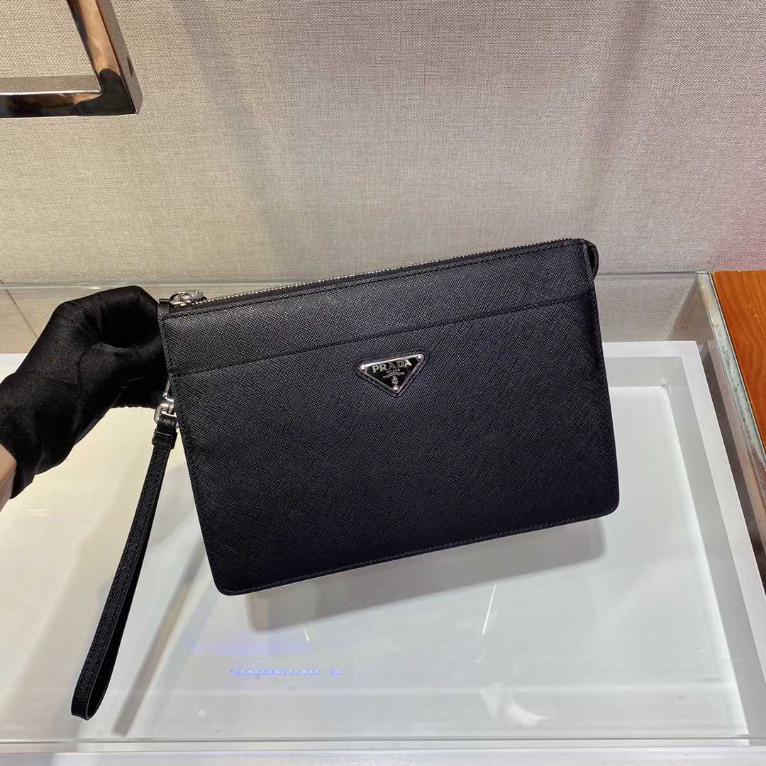 Prada Saffiano Leather Pouch - DesignerGu