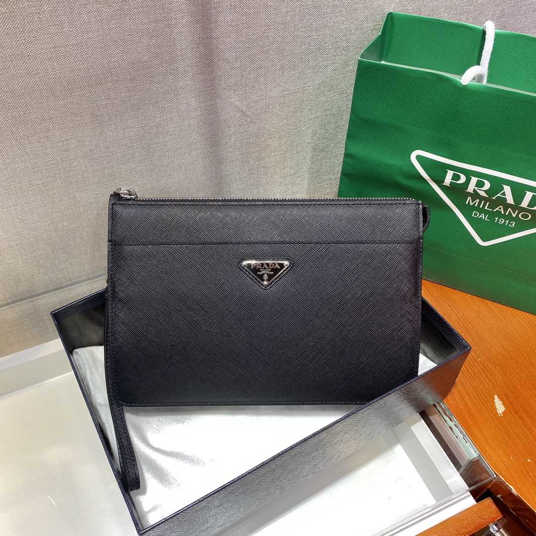 Prada Saffiano Leather Pouch - DesignerGu