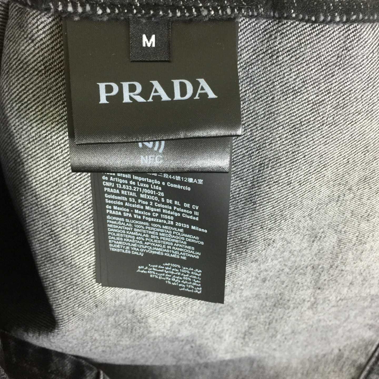 Prada Logo Denim Shirt - DesignerGu