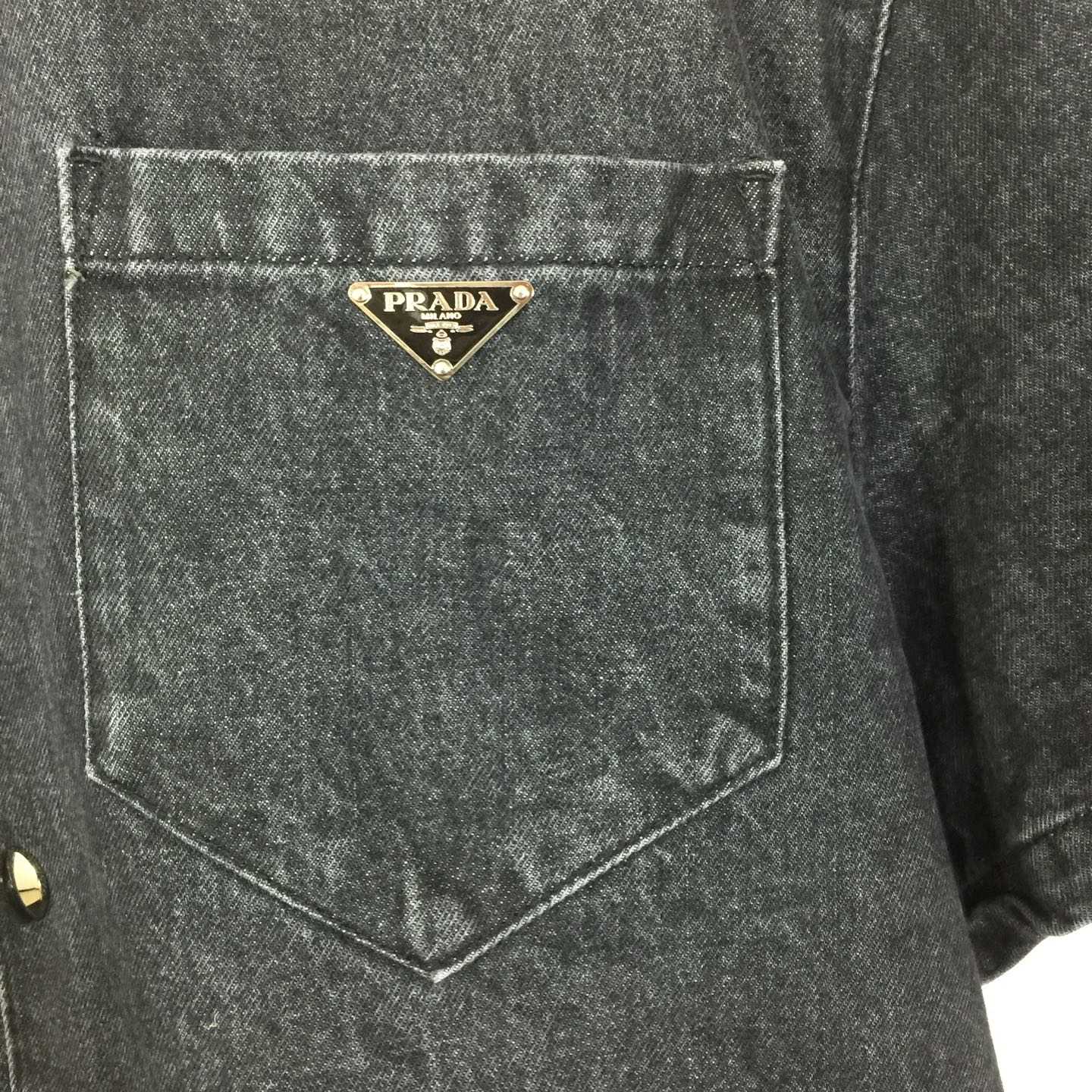 Prada Logo Denim Shirt - DesignerGu