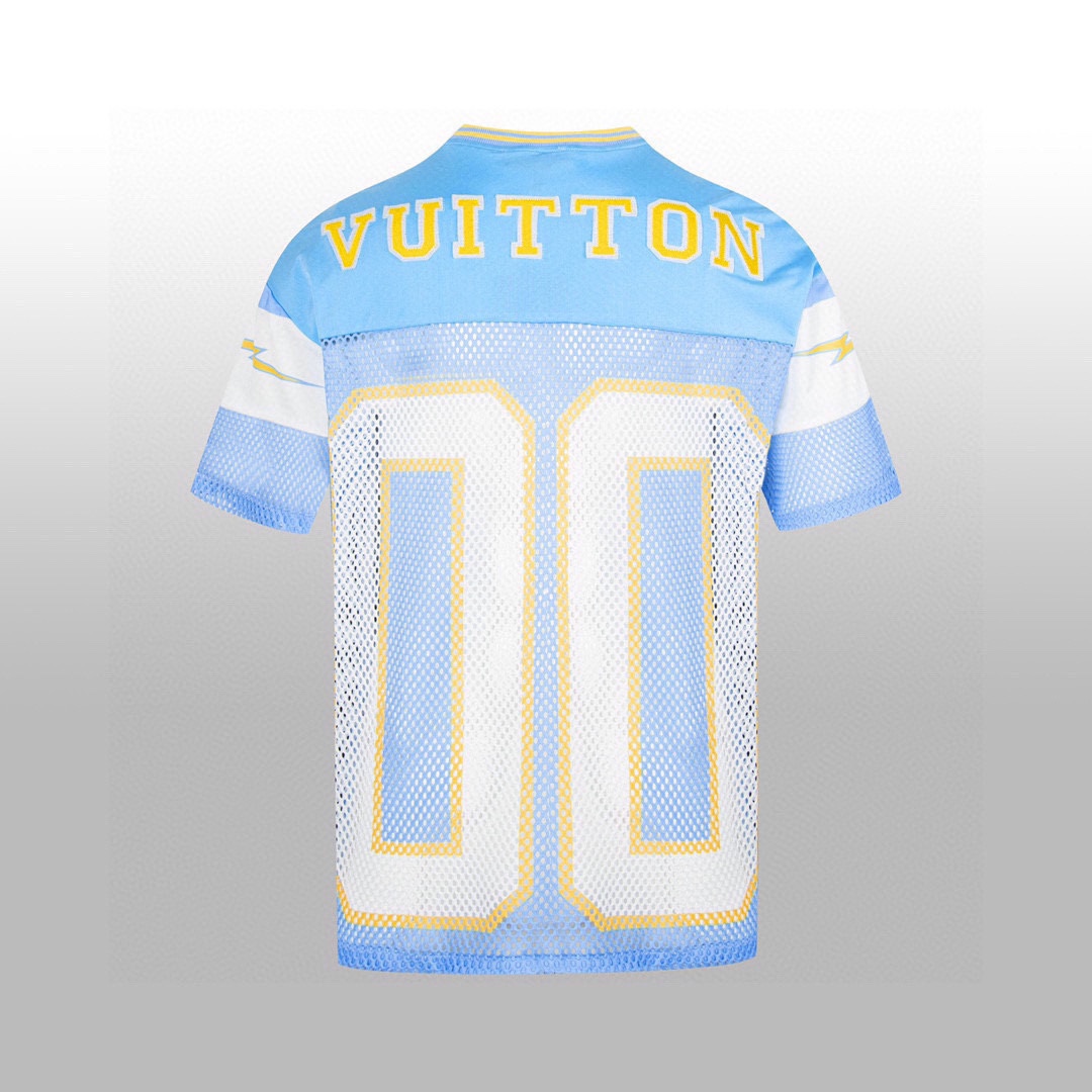 Louis Vuitton Sporty T-shirt with Patch Blue - DesignerGu