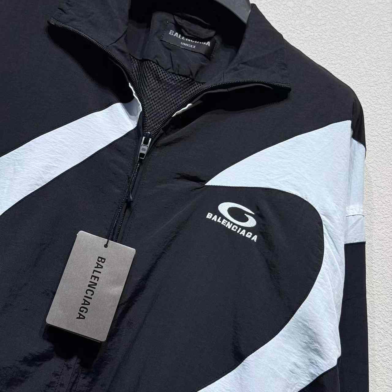 Balenciaga Loop Sports Icon Tracksuit Jacket In Black - DesignerGu