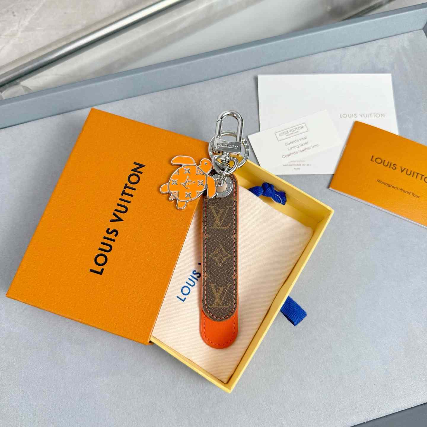 Louis Vuitton Dragonne Tab Key Holder and Bag Charm   M02558 - DesignerGu