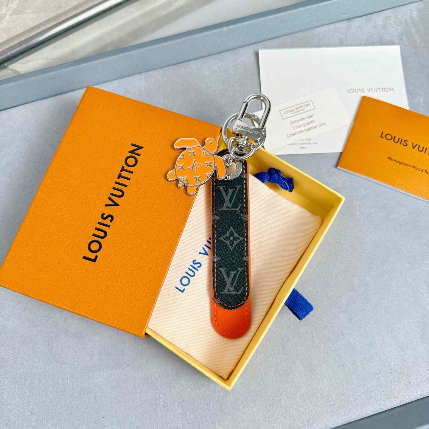 Louis Vuitton Dragonne Tab Key Holder and Bag Charm   M02558 - DesignerGu