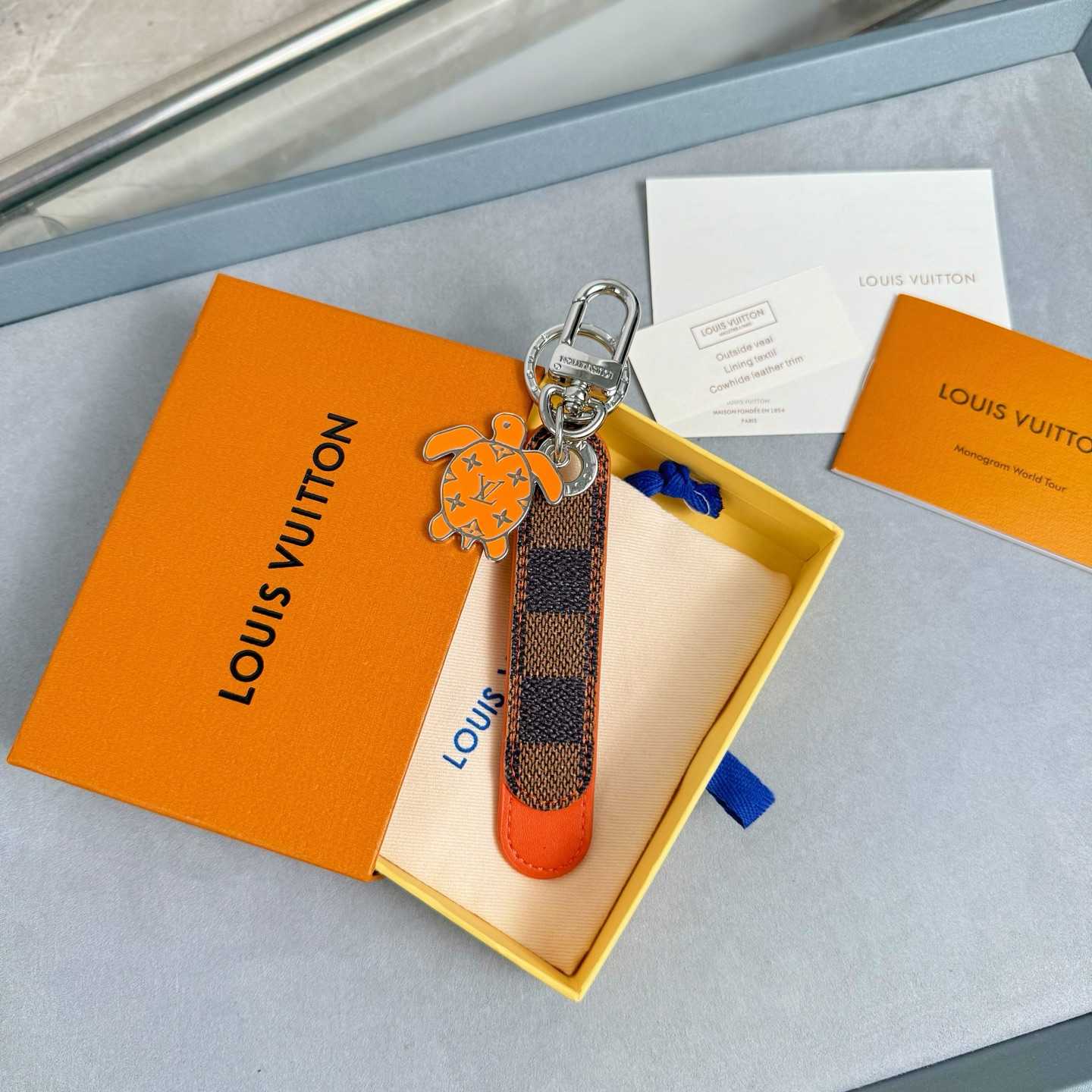 Louis Vuitton Dragonne Tab Key Holder and Bag Charm   M02558 - DesignerGu