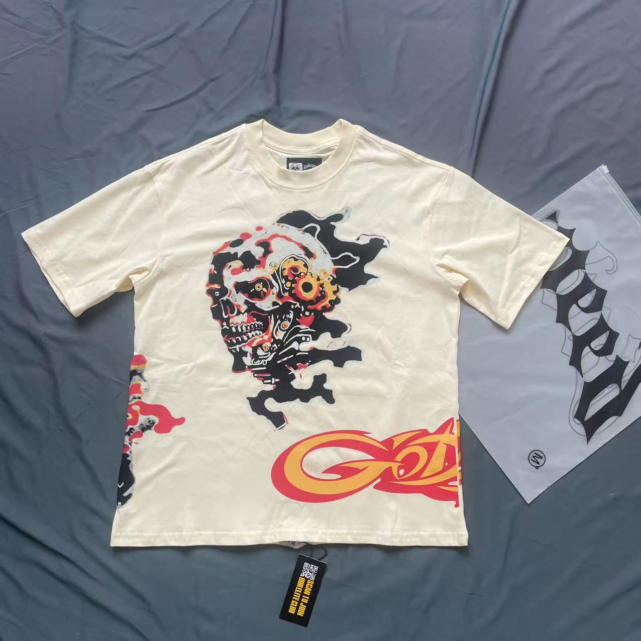 Godspeed Balaclava Szn Tee Bone/Red - DesignerGu
