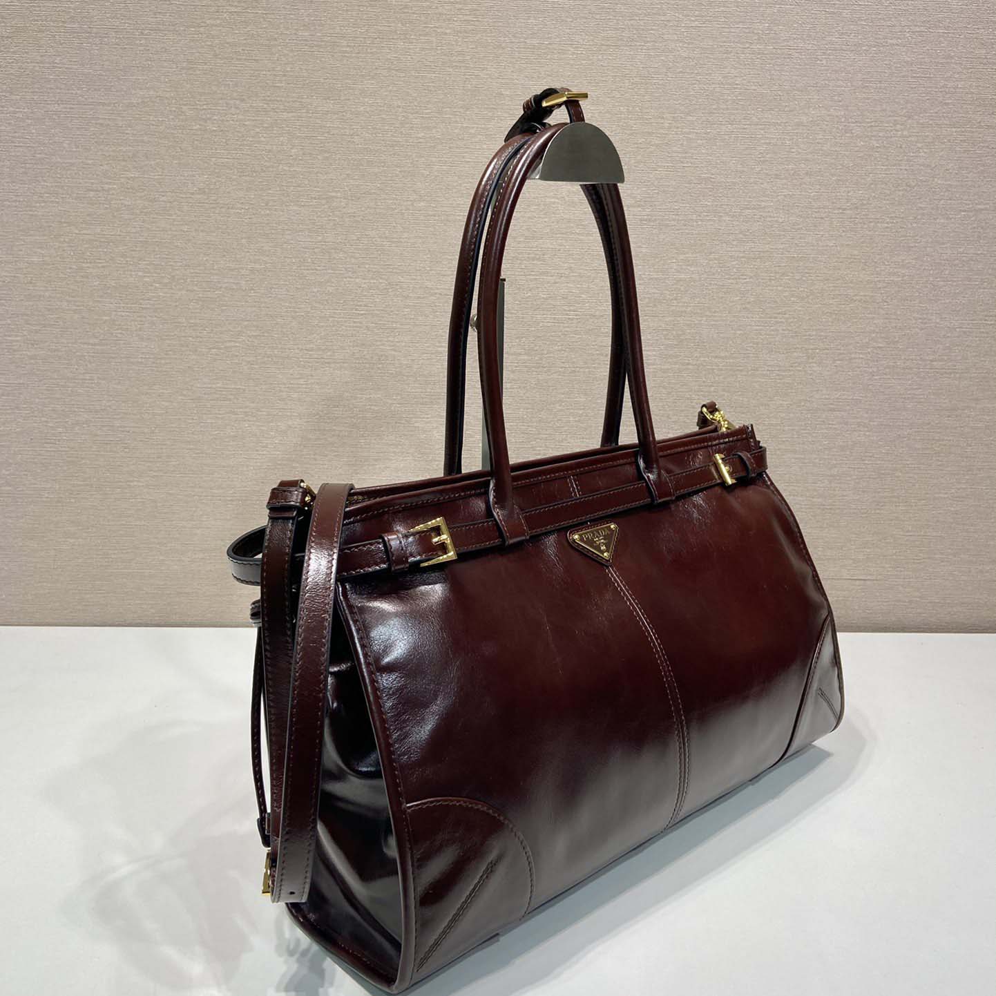 Prada Large Leather Handbag - DesignerGu