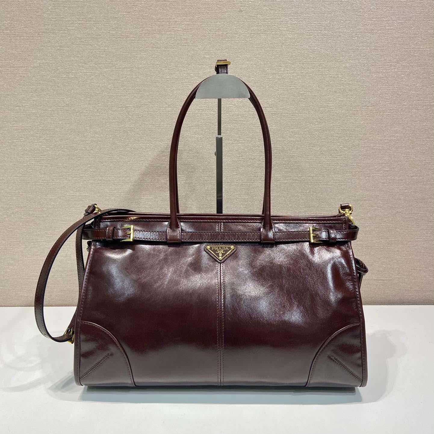 Prada Large Leather Handbag - DesignerGu