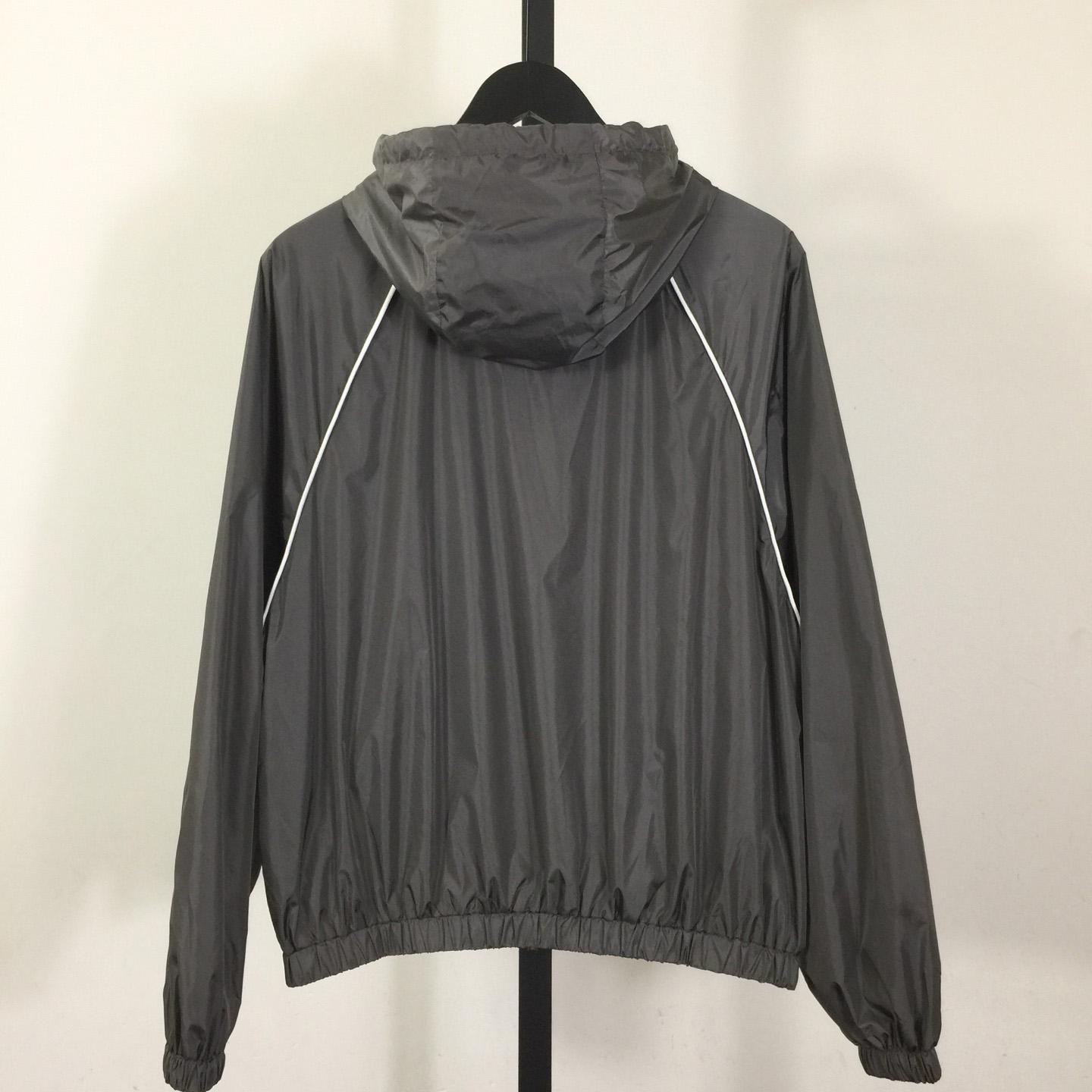 Miu Miu Aluminum Technical Silk Zipper Blouson Jacket - DesignerGu