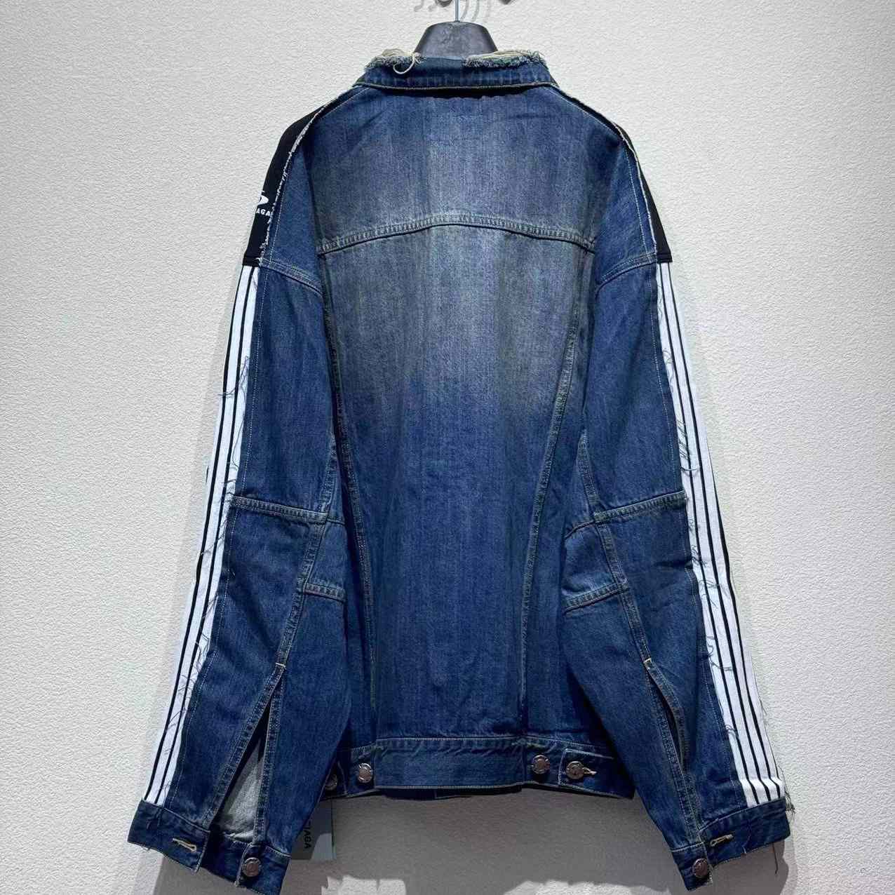 Balenciaga Cut-Up Tracksuit Jacket In Blue - DesignerGu