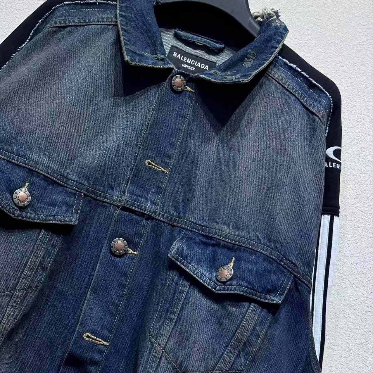 Balenciaga Cut-Up Tracksuit Jacket In Blue - DesignerGu