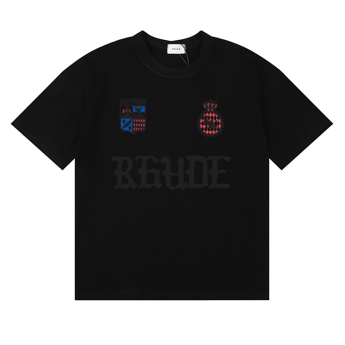 Rhude Cote D'azur Crest Oversized Tee - DesignerGu