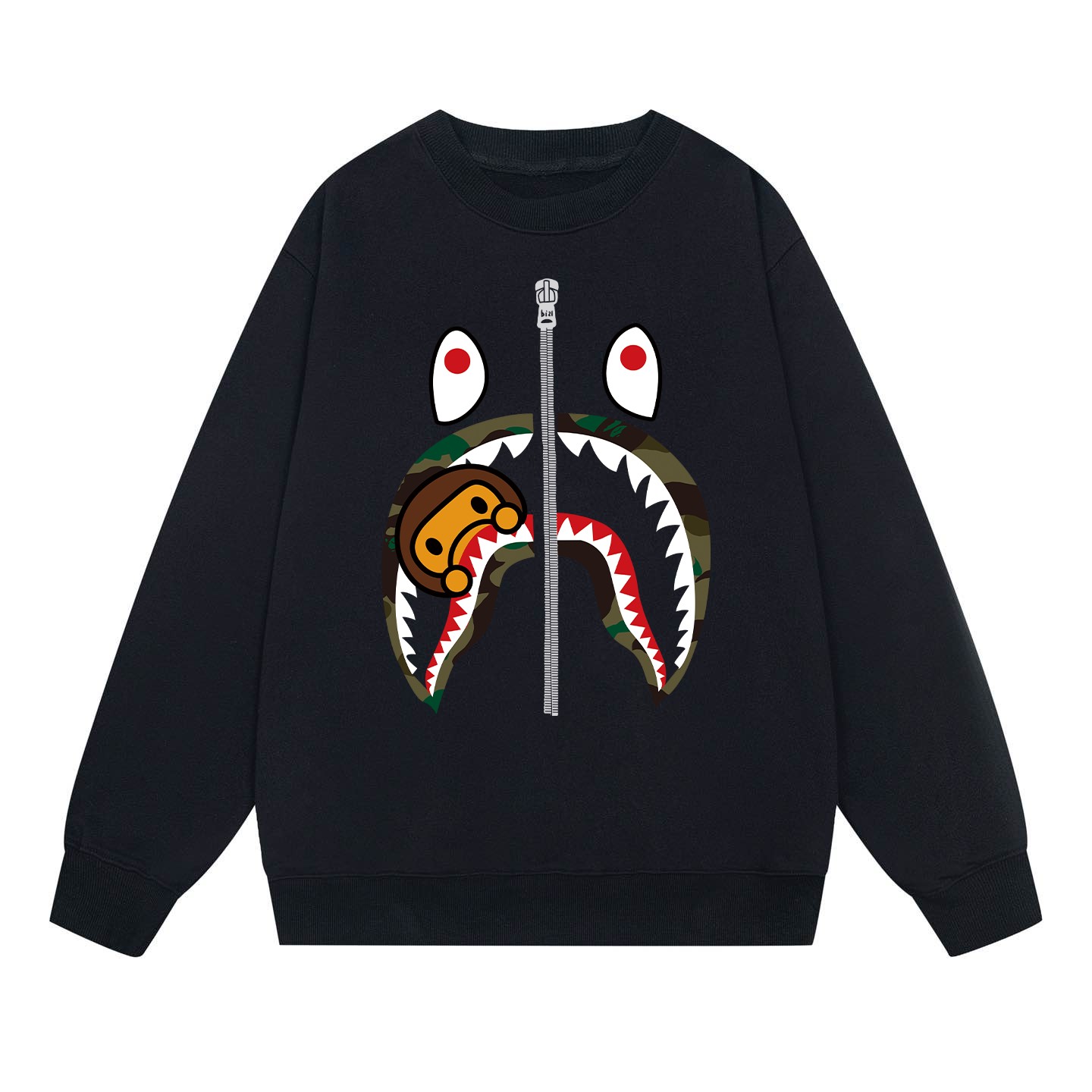 Bape ABC Camo Shark L/S Tee - DesignerGu